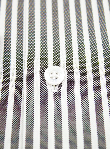 Milan Black & White Oxford Stripe Shirt