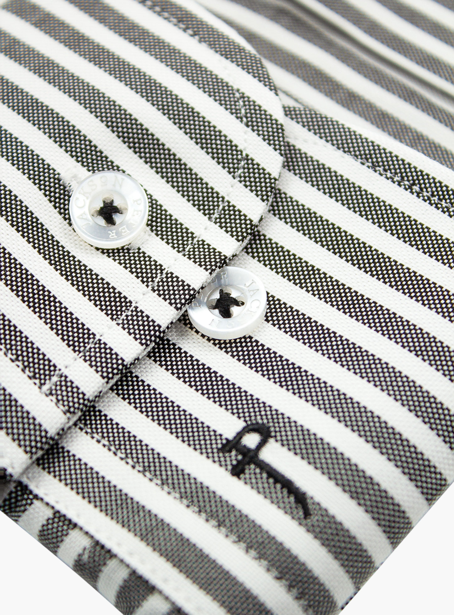 Milan Black & White Oxford Stripe Shirt