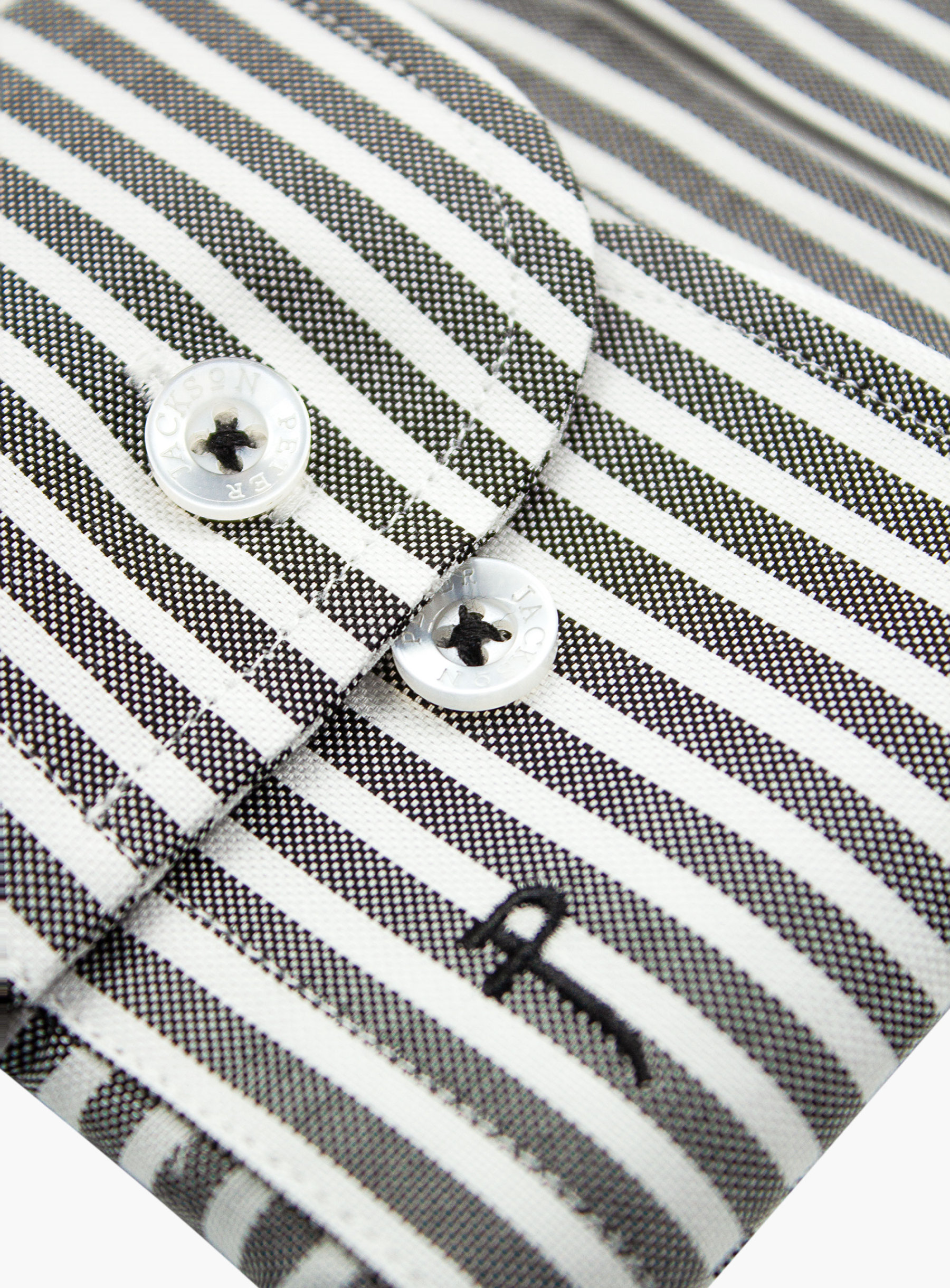 Milan Black & White Oxford Stripe Shirt