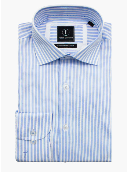 Milan Sky & White Oxford Stripe Shirt