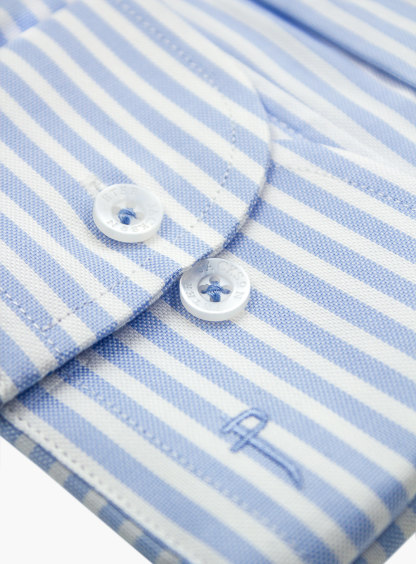 Milan Sky & White Oxford Stripe Shirt