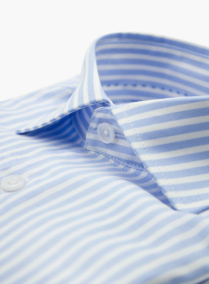 Milan Sky & White Oxford Stripe Shirt