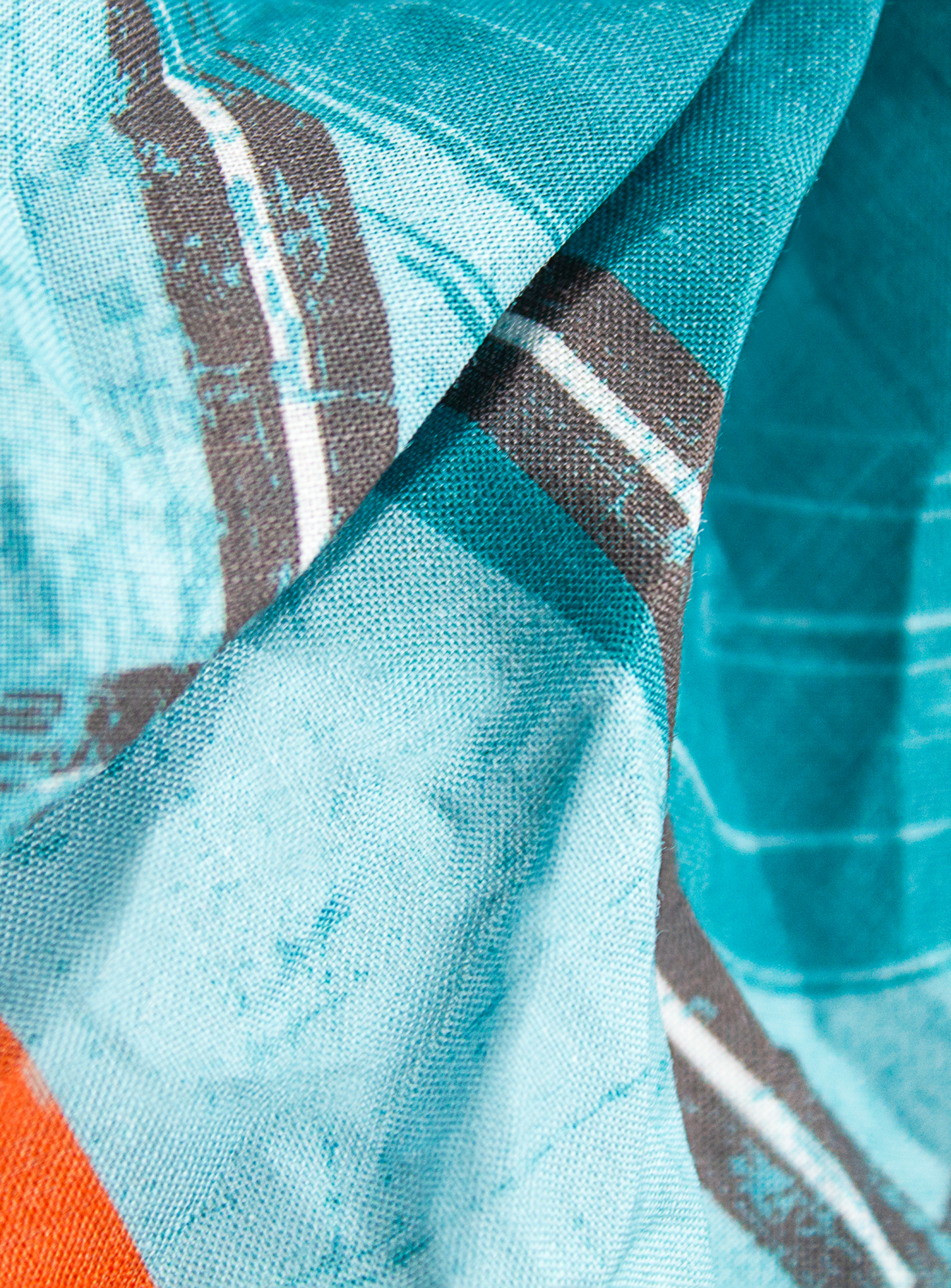 Aqua Sunset Pocket Square