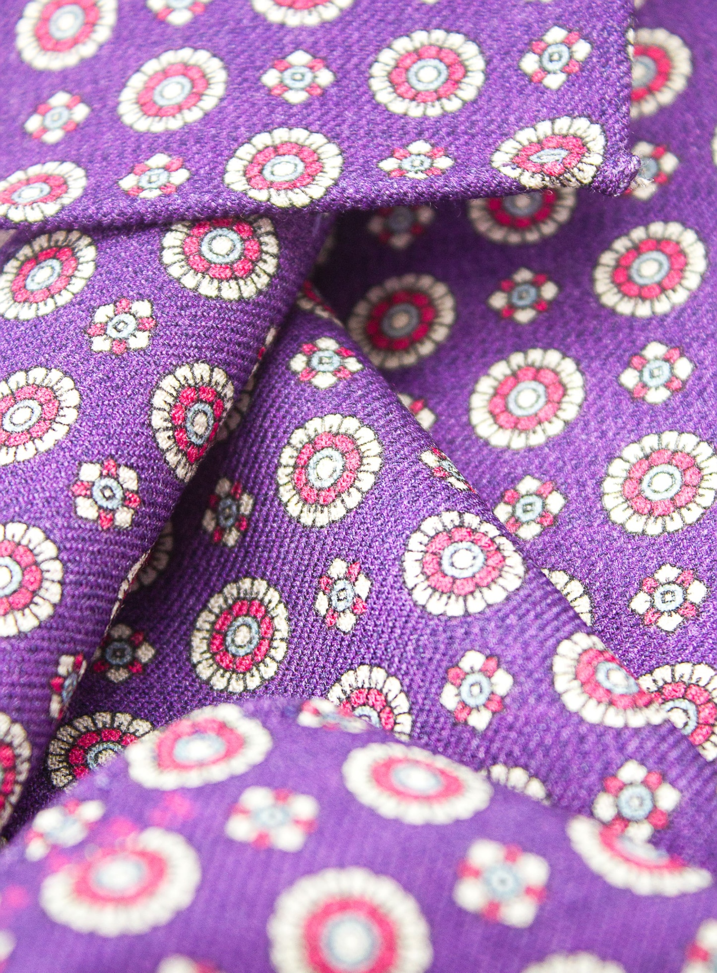 Violet Orbit Pocket Square