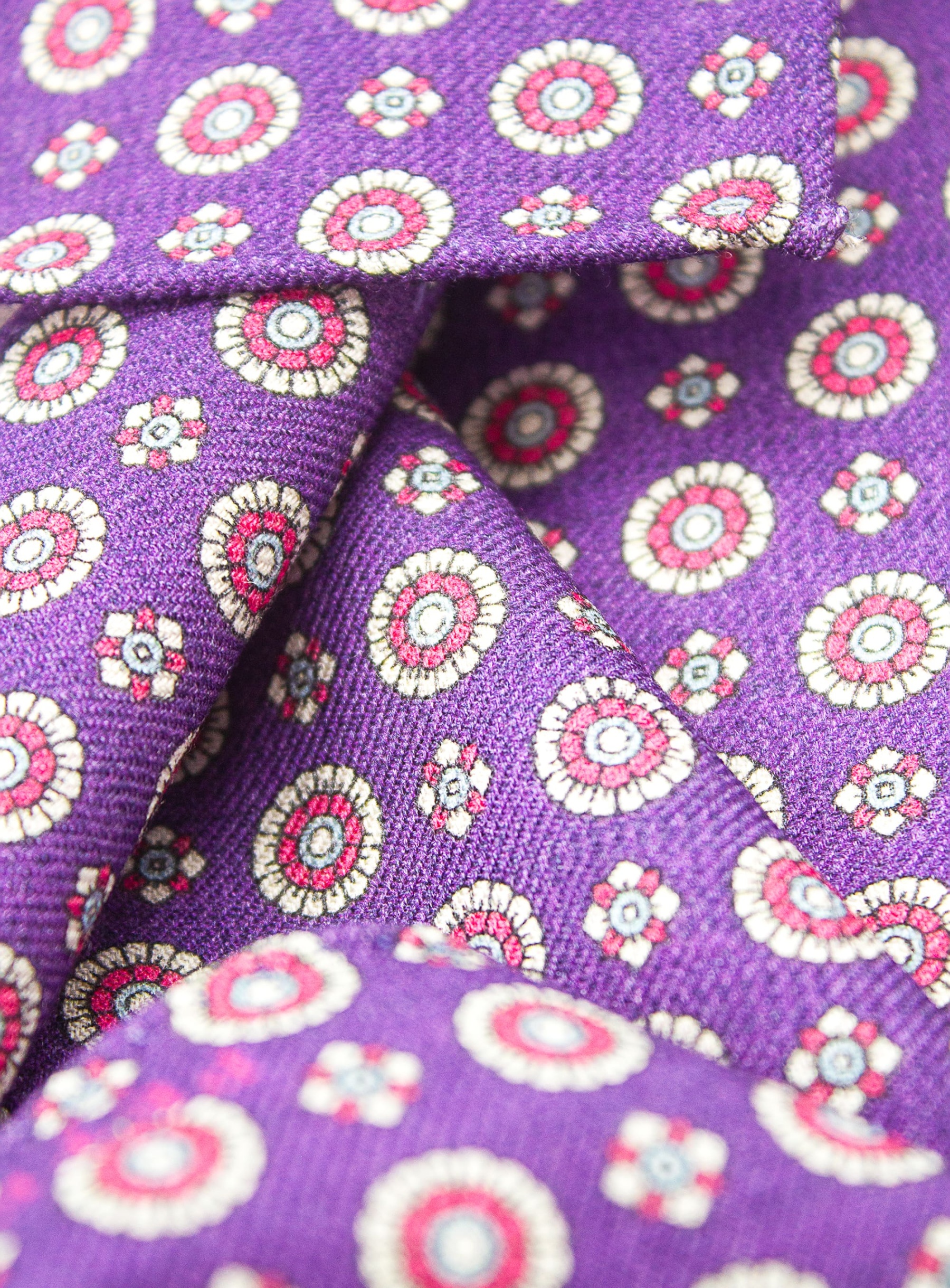 Violet Orbit Pocket Square