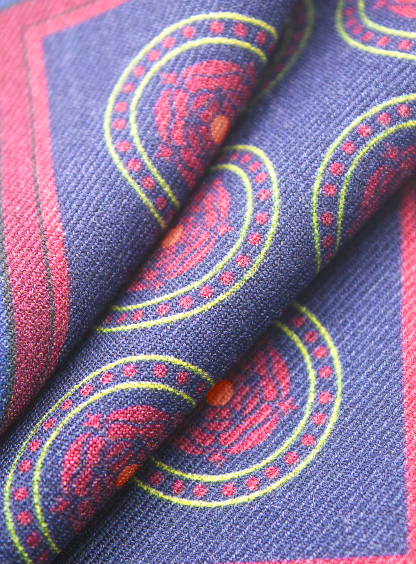 Royal Blue Medallion Pocket Square