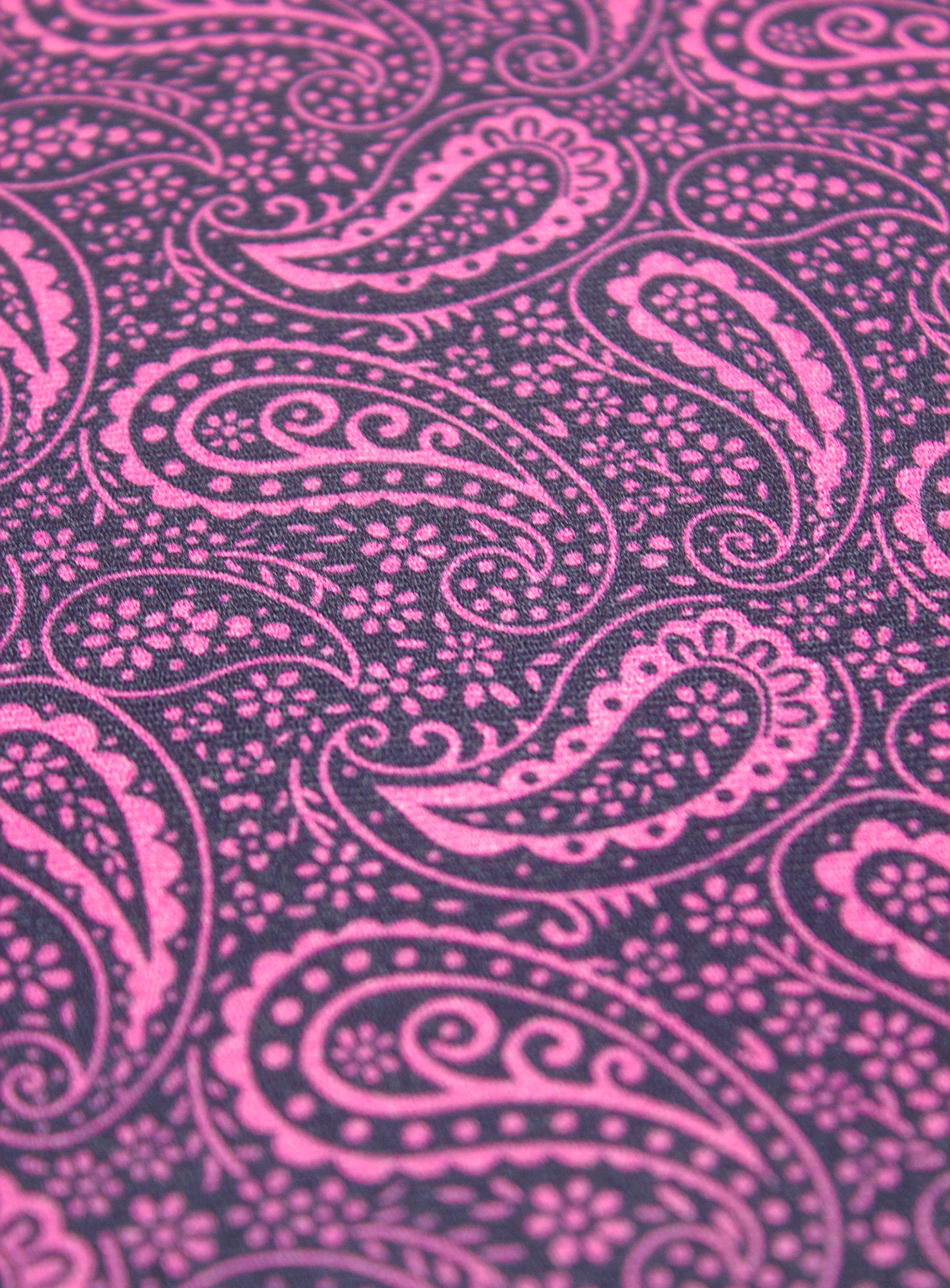 Navy & Pink Flourish Pocket Square