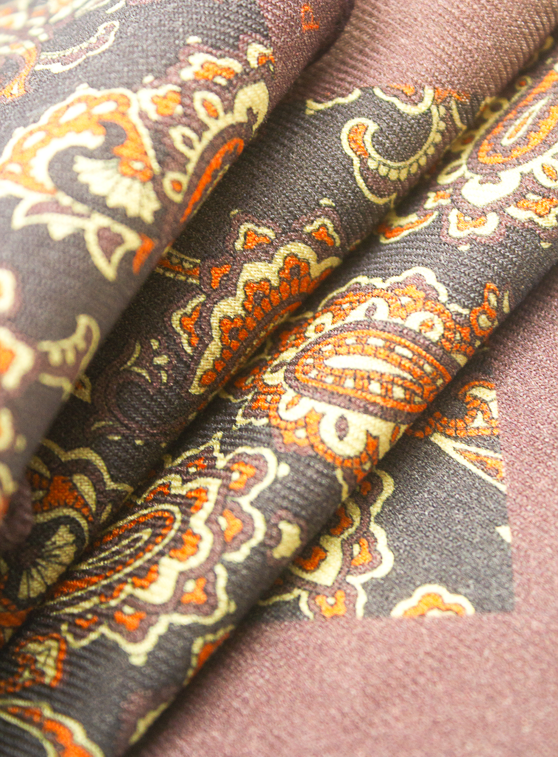Autumn Paisley Pocket Square