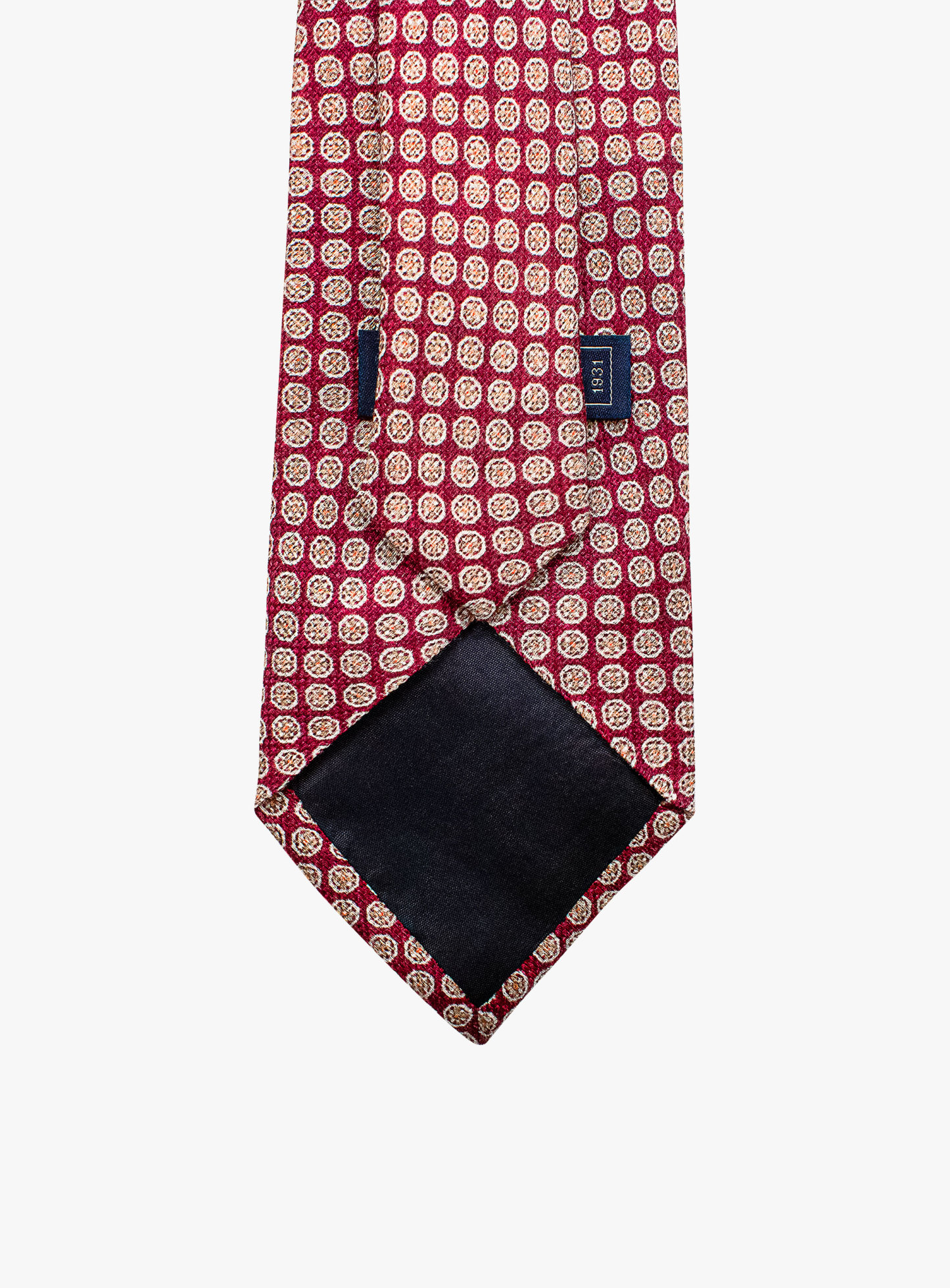 Bottinelli Italian Tie: Burgundy Medallion Design