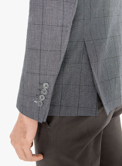 Men {collection_title} Vicenza Forest Green Overcheck Jacket Peter Jackson