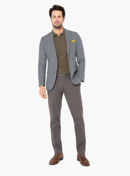 Men {collection_title} Vicenza Forest Green Overcheck Jacket Peter Jackson