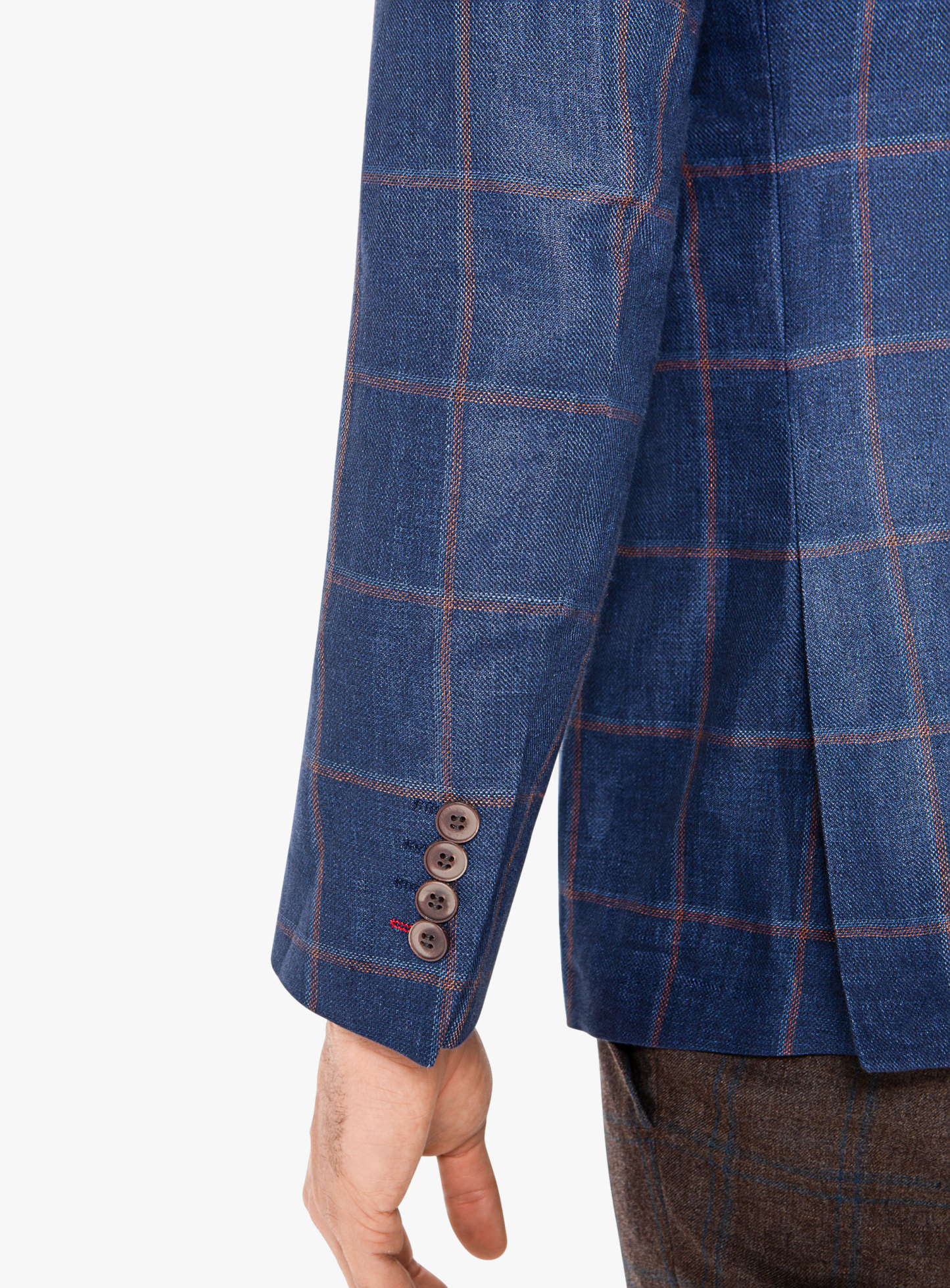 Men {collection_title} Portici Indigo Mulberry Check Jacket Peter Jackson
