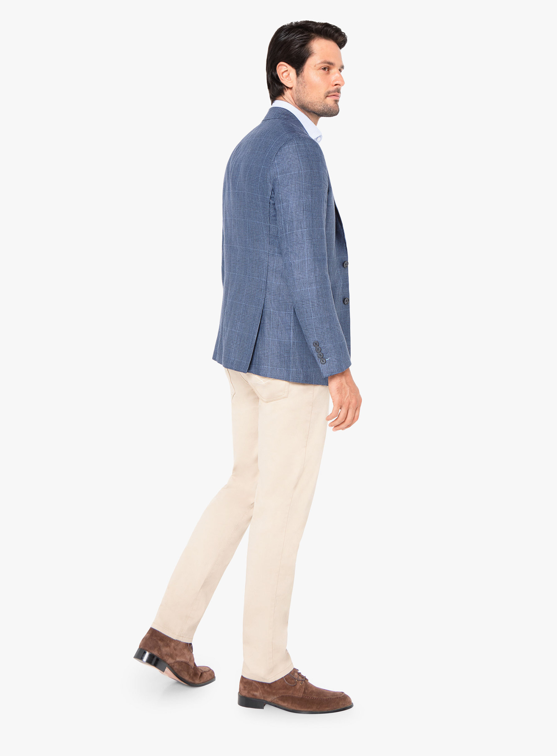 Men {collection_title} Portici Indigo Check Jacket Peter Jackson
