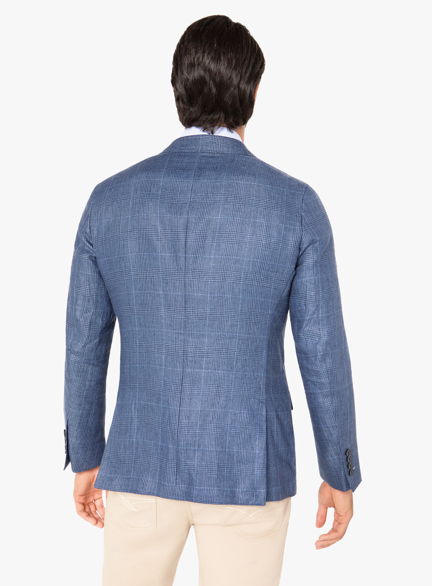 Men {collection_title} Portici Indigo Check Jacket Peter Jackson