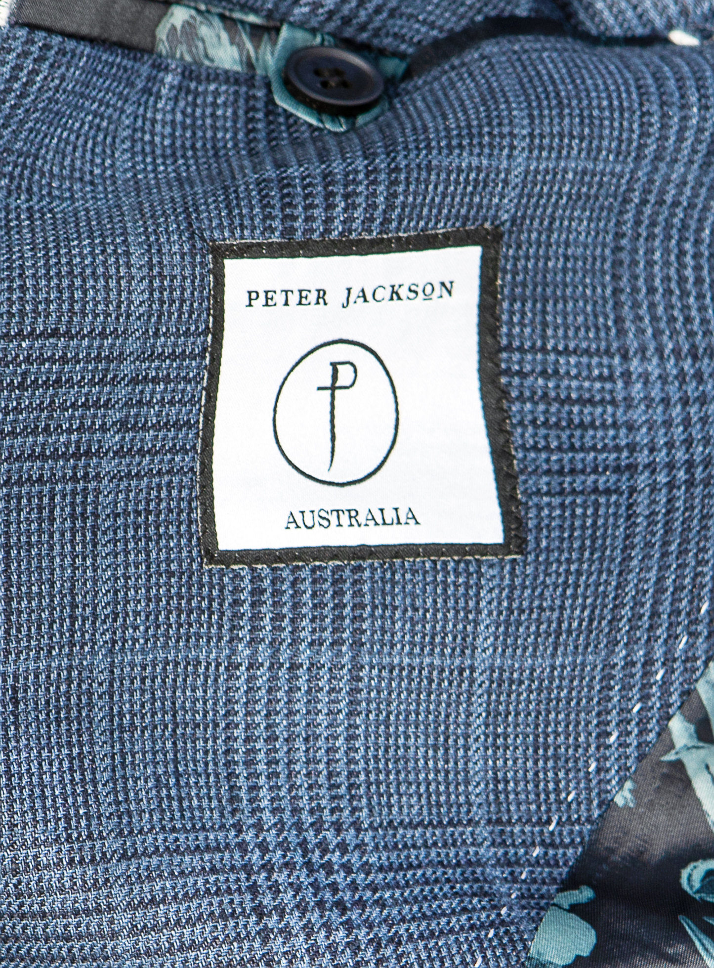 Men {collection_title} Portici Indigo Check Jacket Peter Jackson