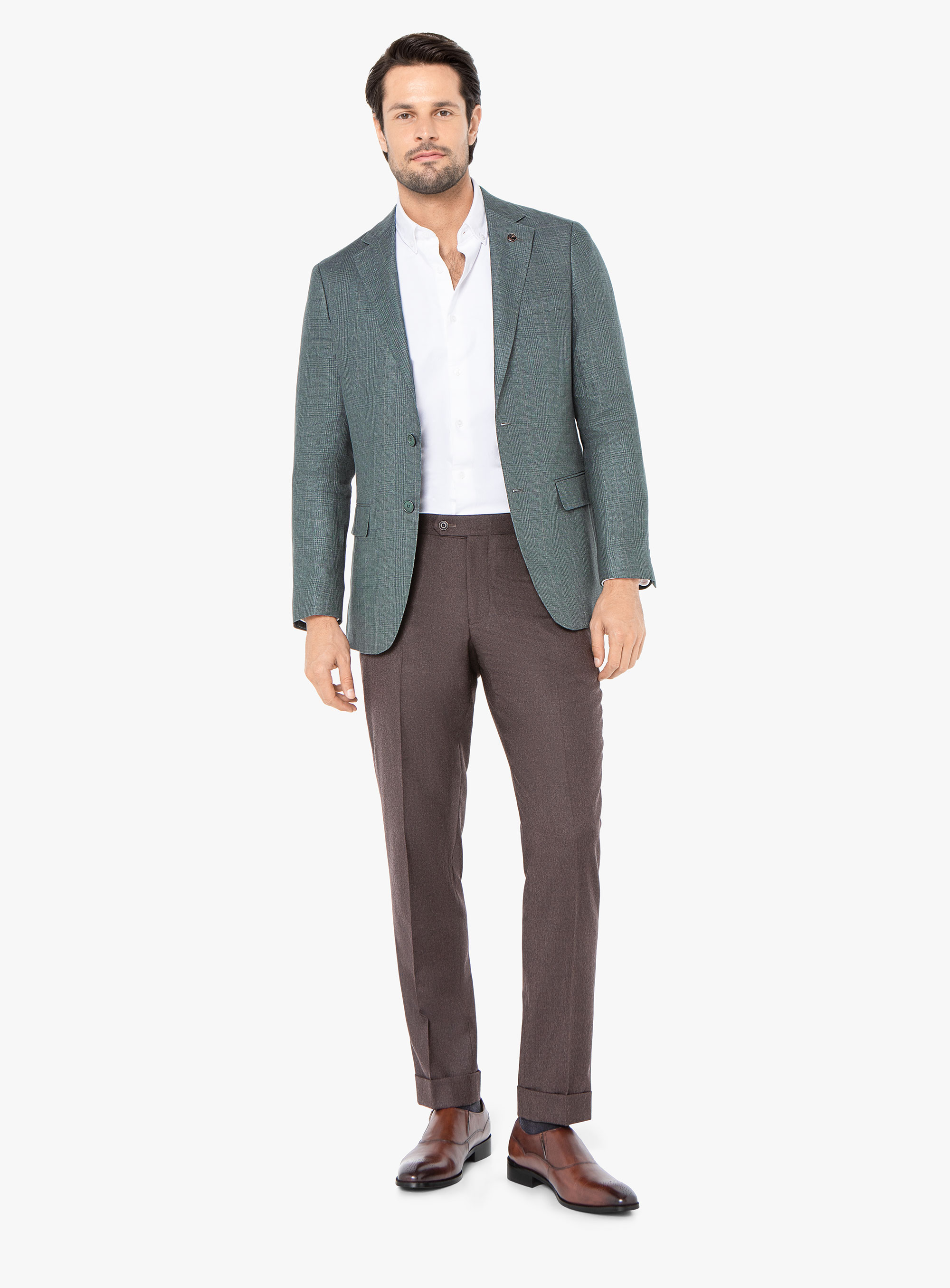 Green check deals jacket mens