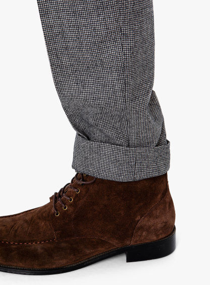Isla Grey Houndstooth Flannel Cargo