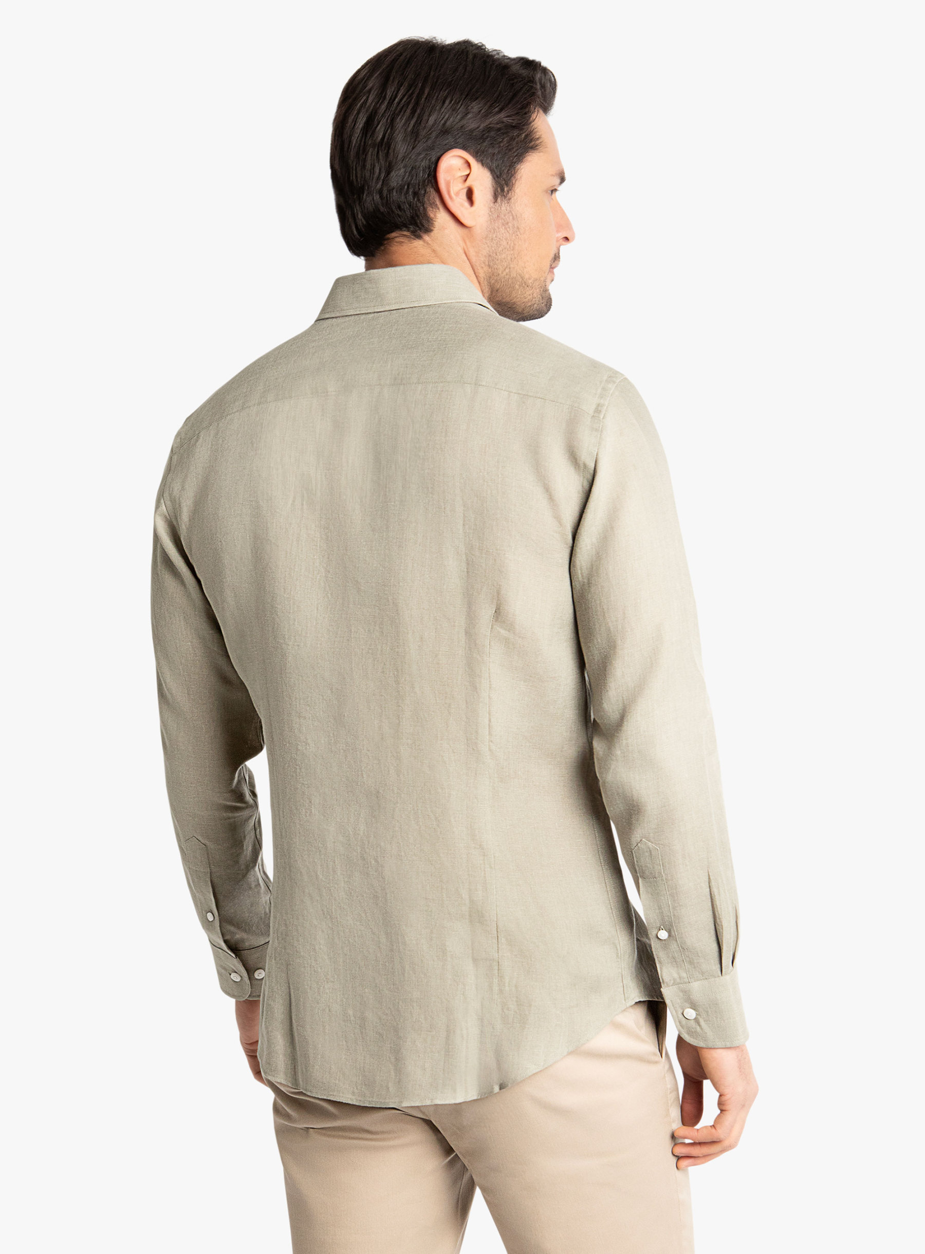 Linen Long Sleeve Sage Shirt