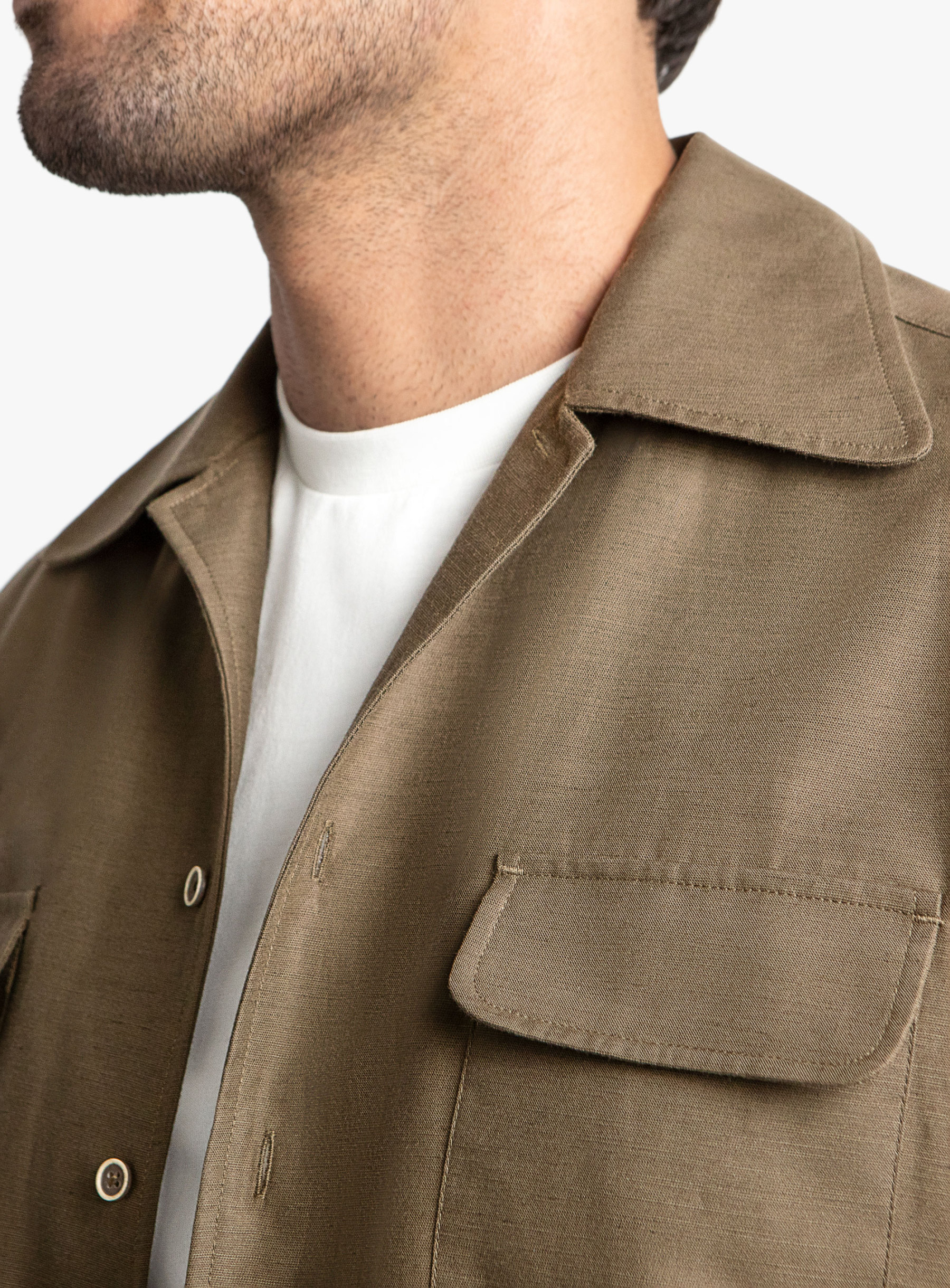 Cortana Olive Safari Style Shirt