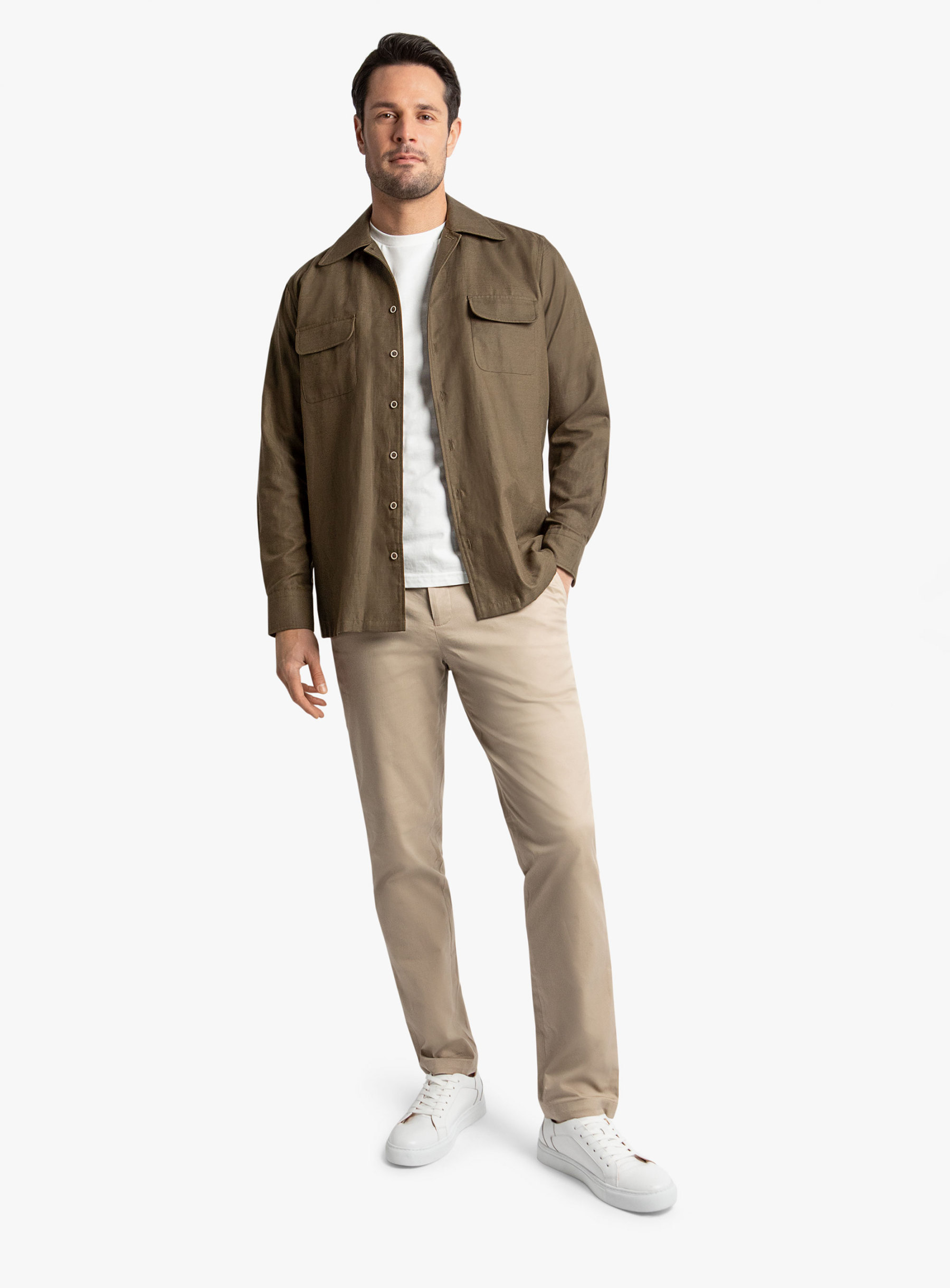 Cortana Olive Safari Style Shirt