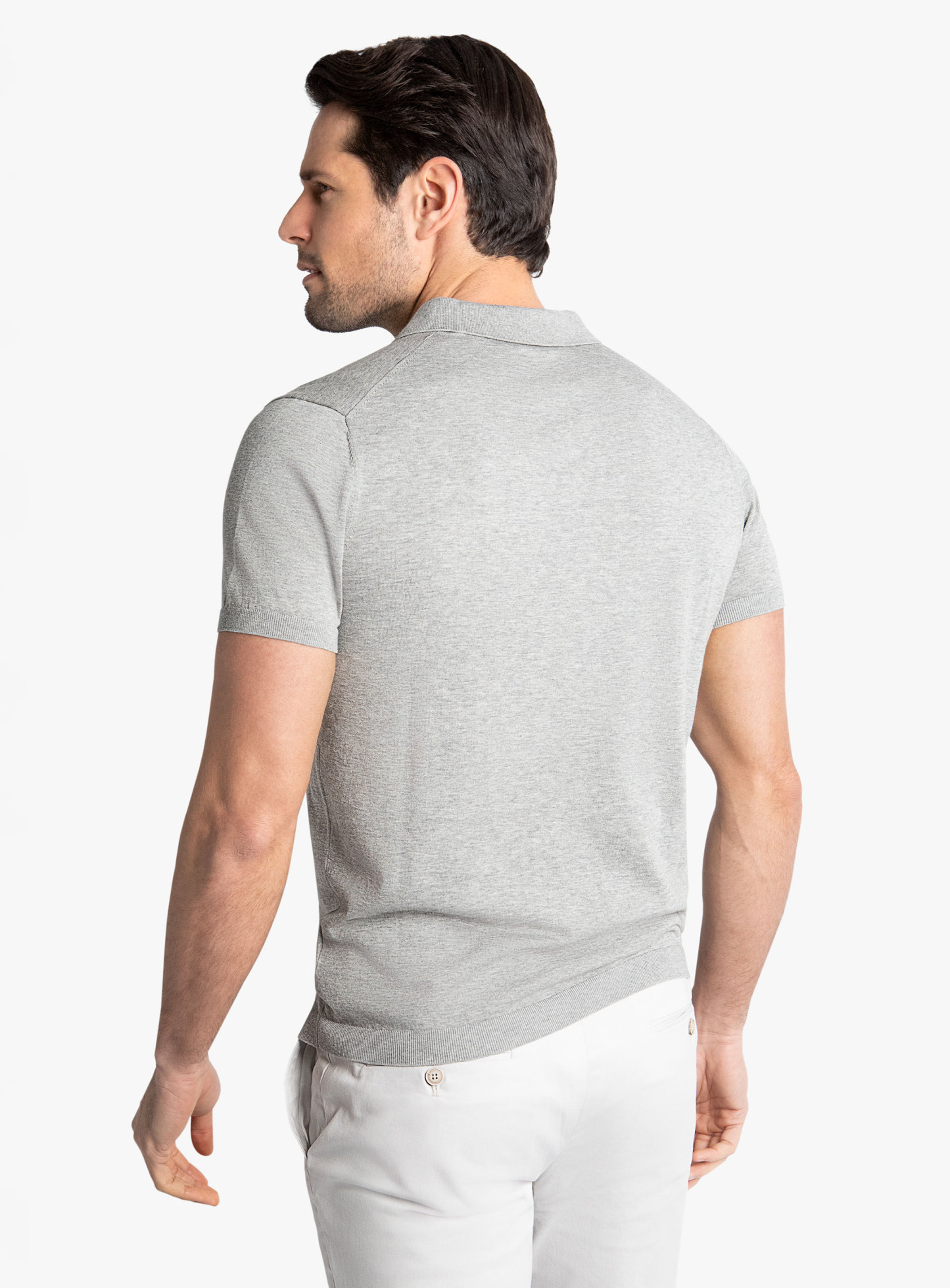 Asti Short Sleeve Grey Marle Polo