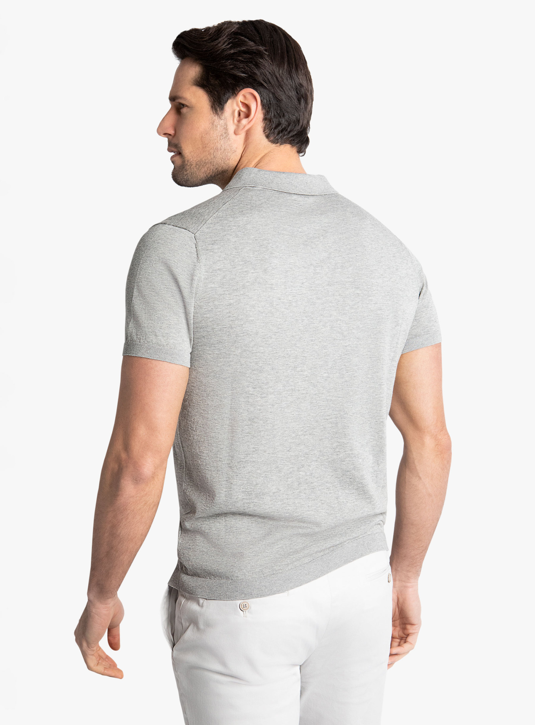 Asti Short Sleeve Grey Marle Polo