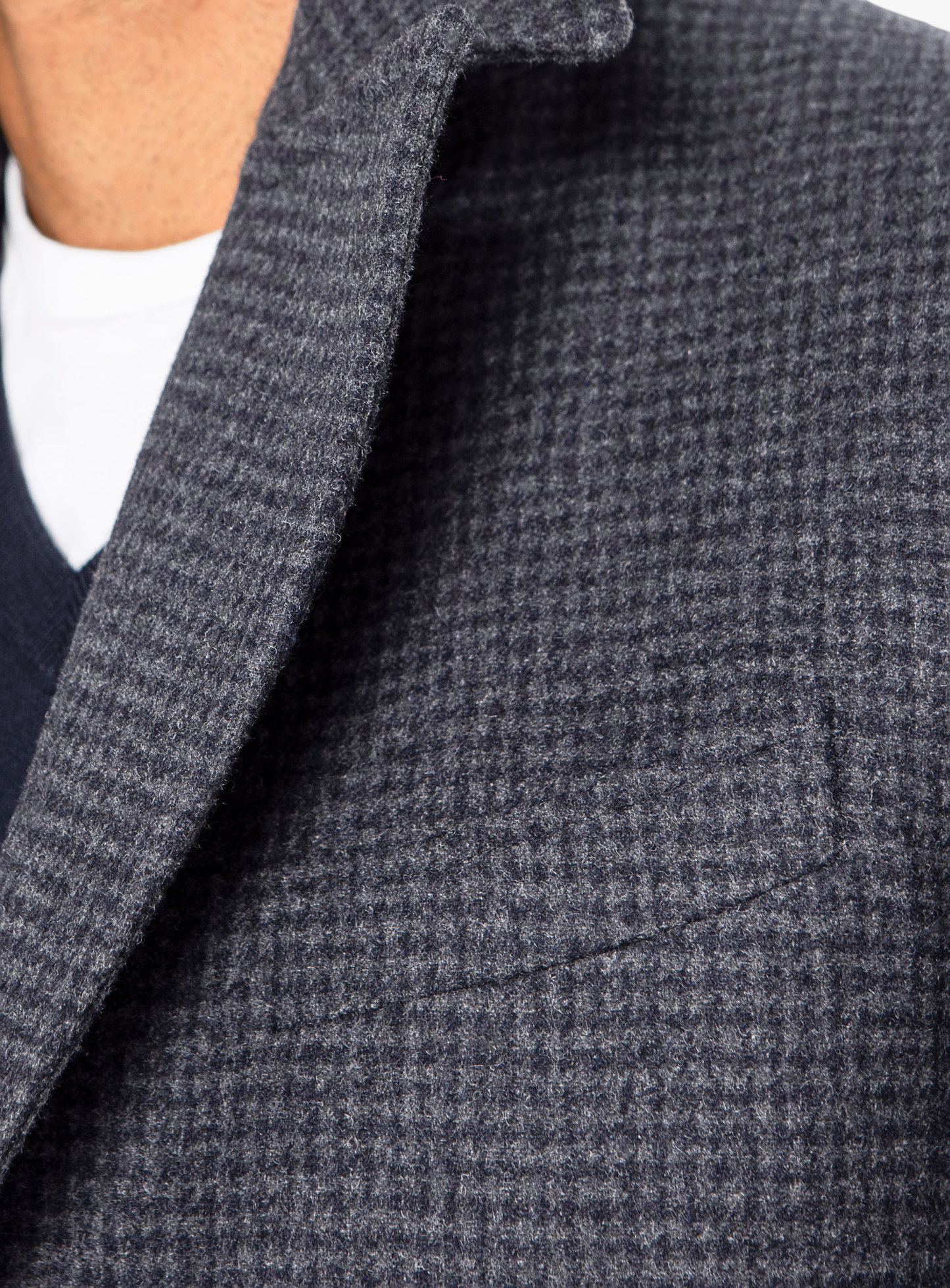 Men {collection_title} Asiago Navy Wool Pile Overcoat Peter Jackson