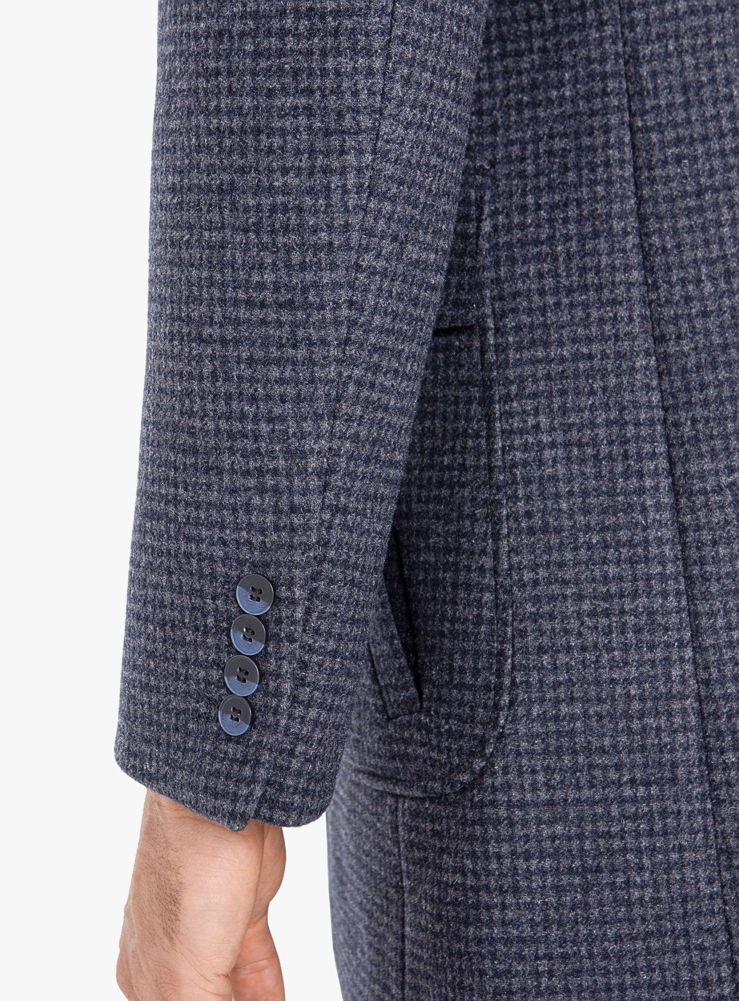 Men {collection_title} Asiago Navy Wool Pile Overcoat Peter Jackson