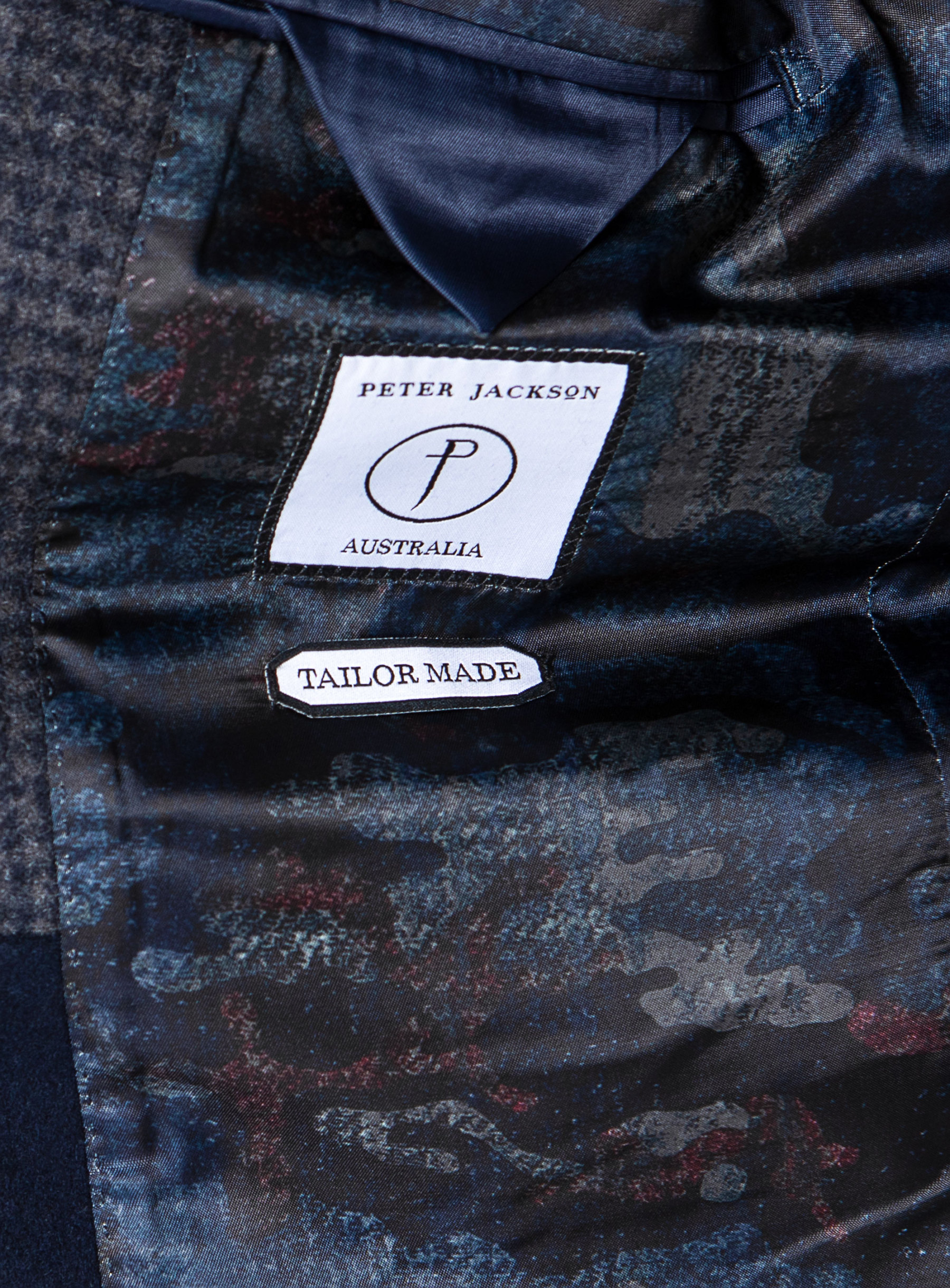 Men {collection_title} Asiago Navy Wool Pile Overcoat Peter Jackson