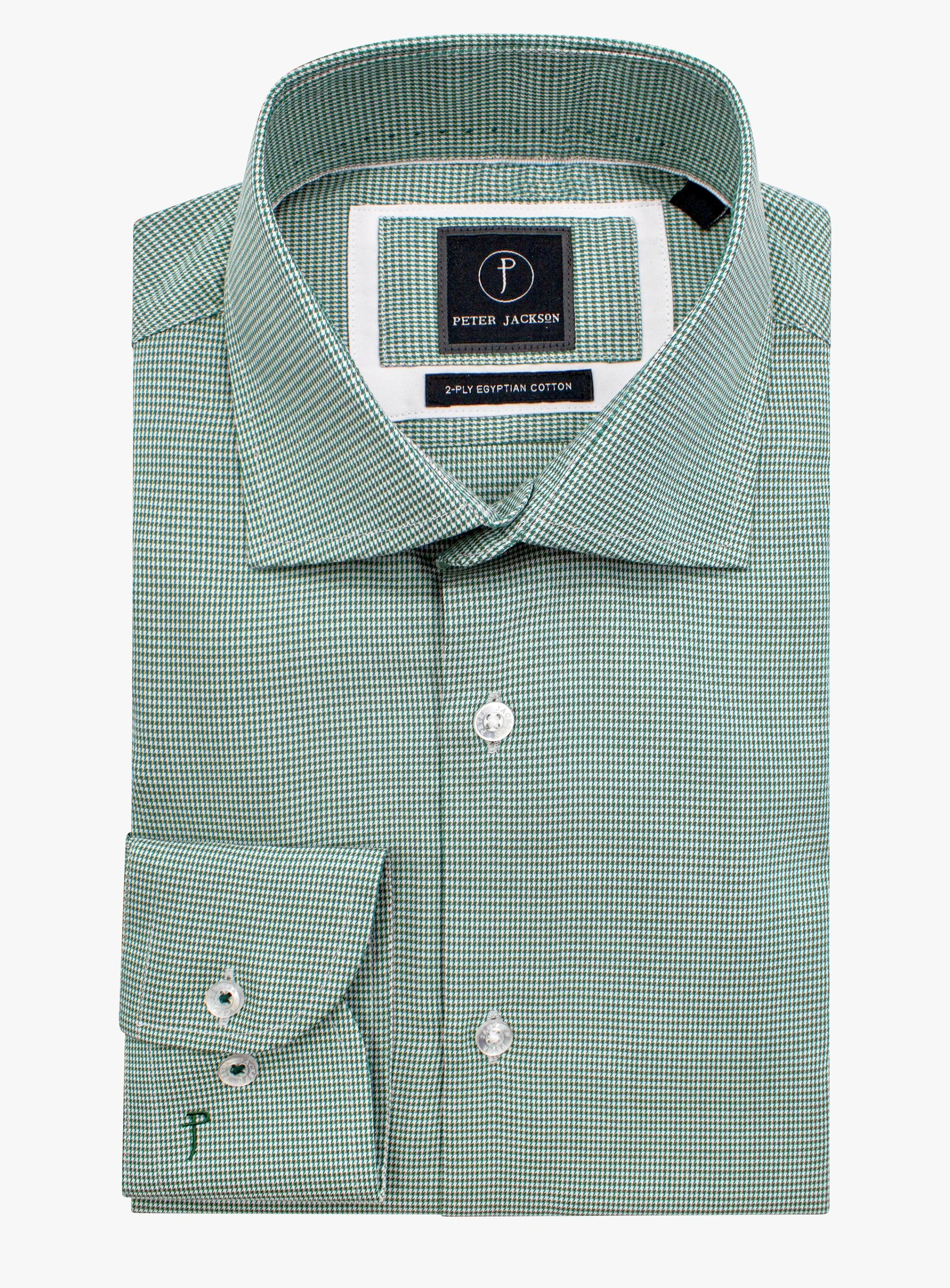 Milan Green Puppytooth Shirt