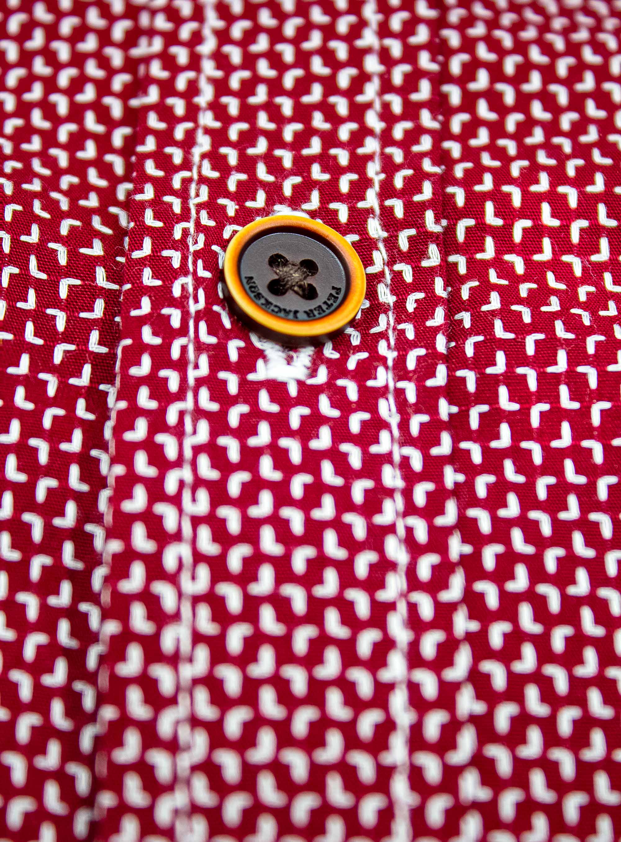 Bolzano Burgundy Jacquard Shirt