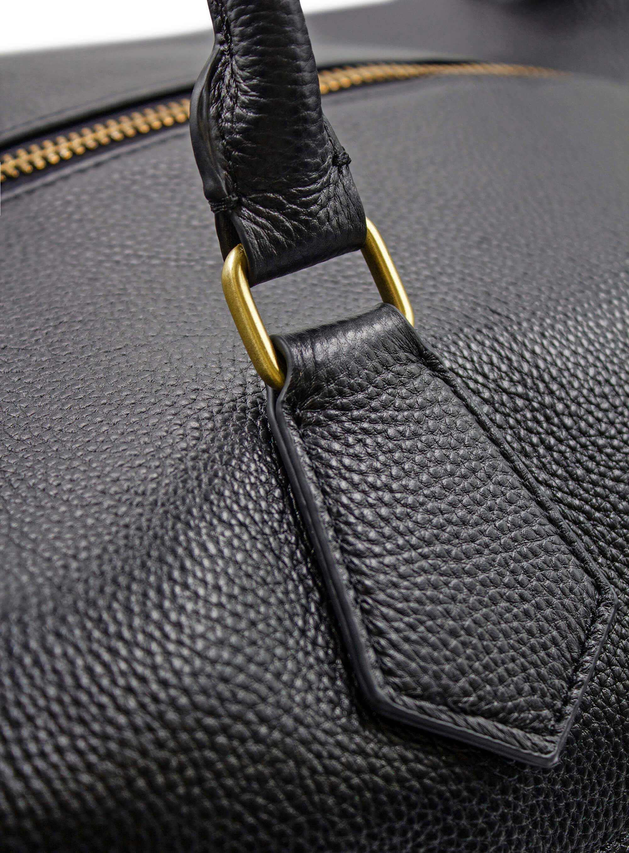 Men {collection_title} Alessio Black Pebbled Leather Bag Peter Jackson