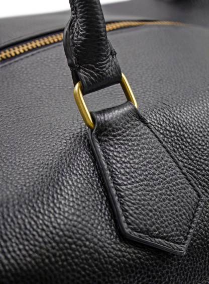 Men {collection_title} Alessio Black Pebbled Leather Bag Peter Jackson