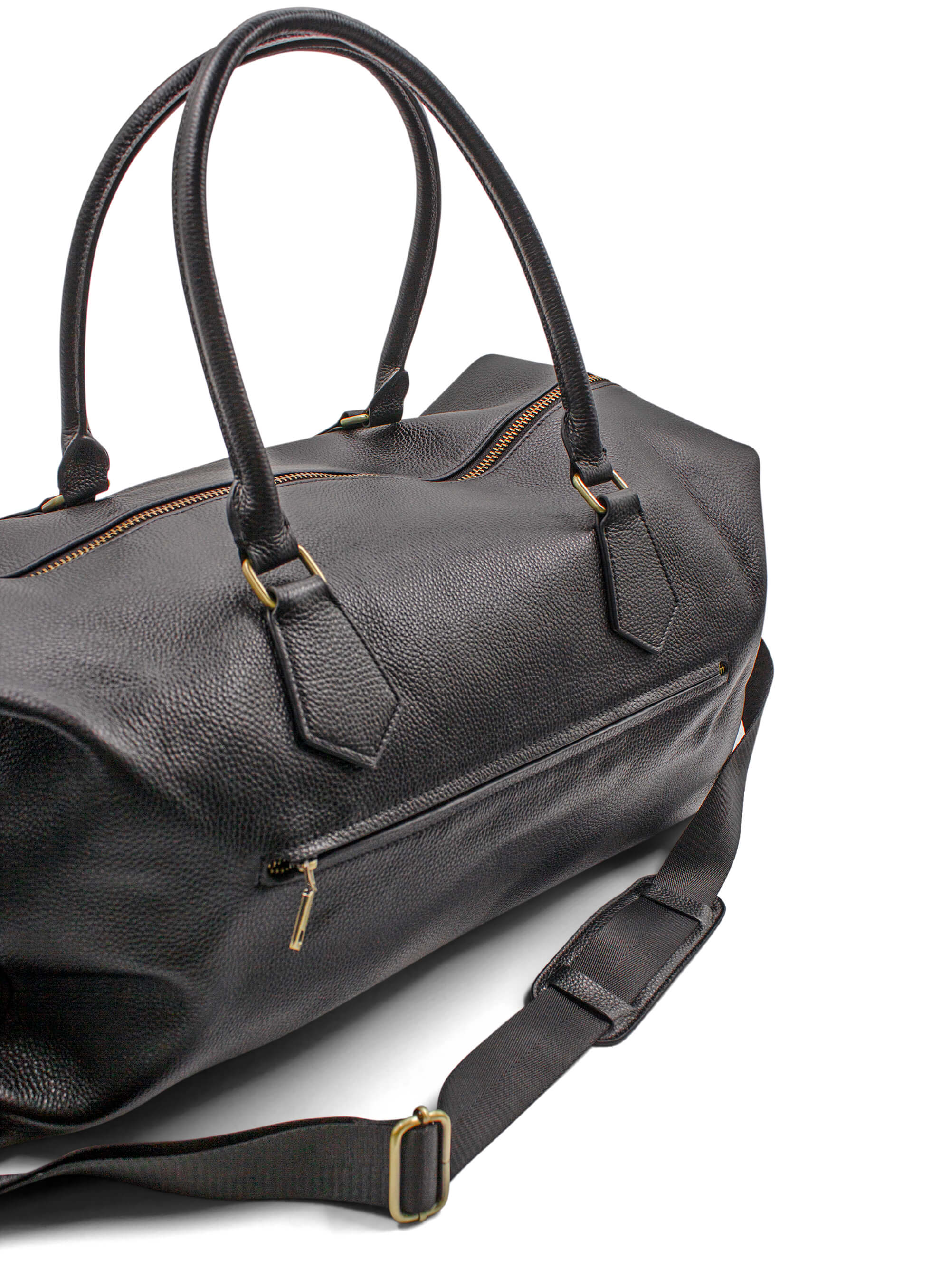 Men {collection_title} Alessio Black Pebbled Leather Bag Peter Jackson