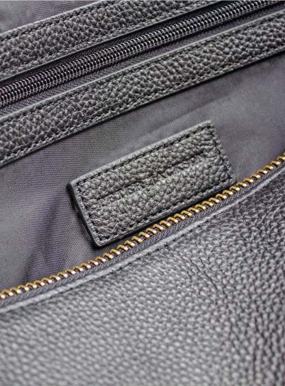 Men {collection_title} Alessio Black Pebbled Leather Bag Peter Jackson