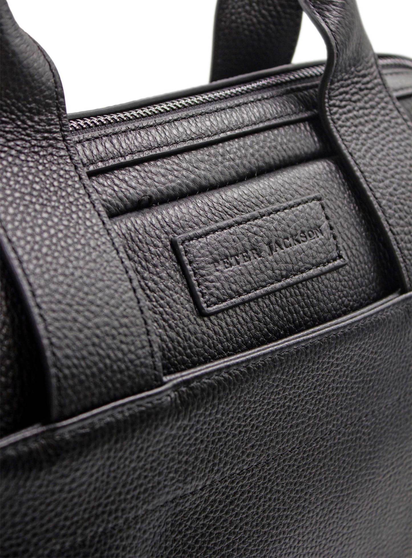 Men {collection_title} Aldo Black Leather Briefcase Peter Jackson