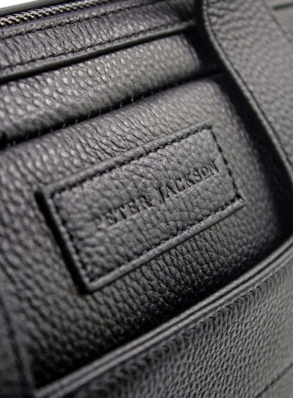 Men {collection_title} Aldo Black Leather Briefcase Peter Jackson