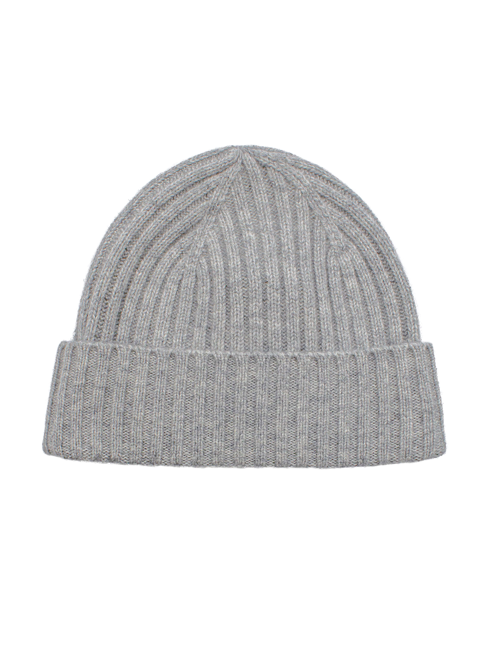 Oatmeal Wool-Cashmere Ribbed Beanie