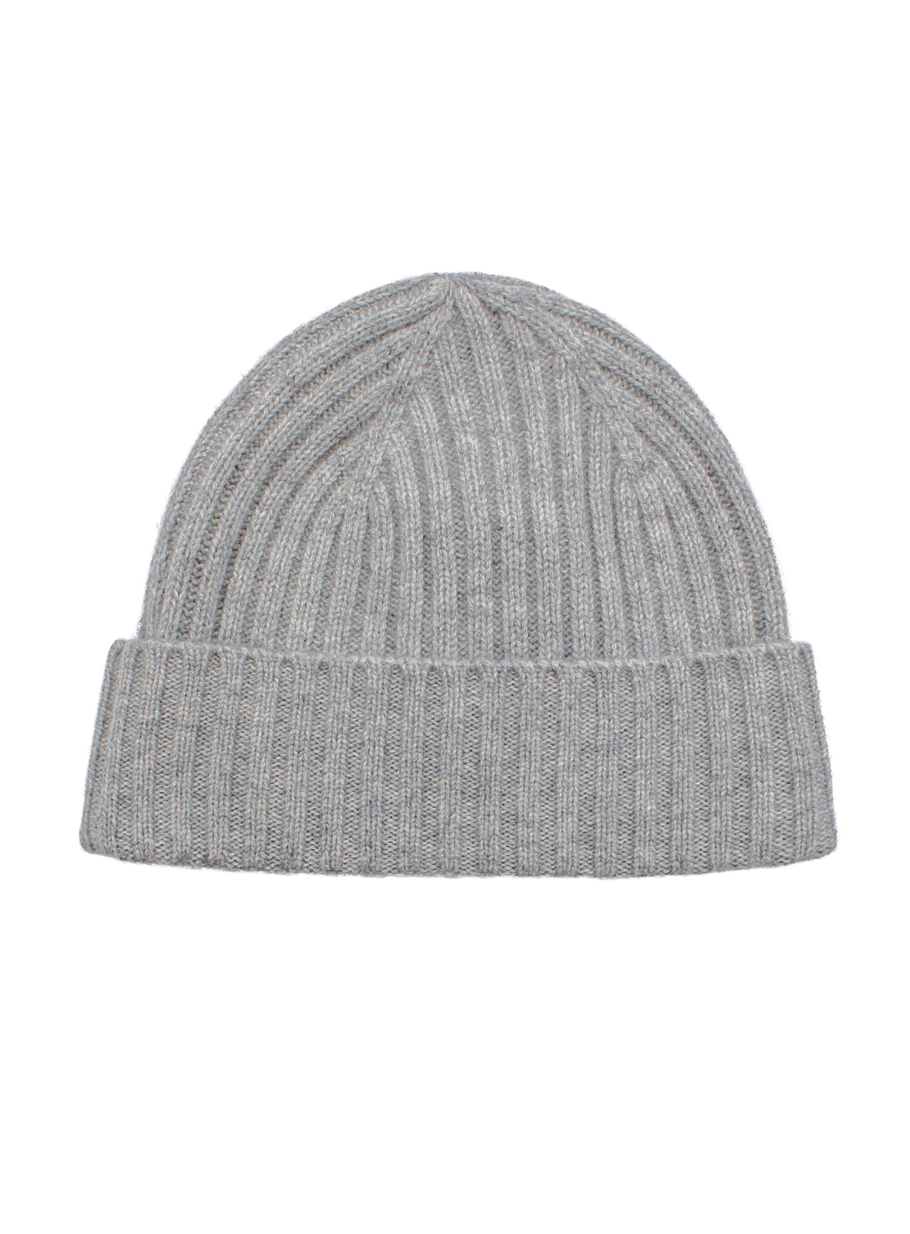 Oatmeal Wool-Cashmere Ribbed Beanie