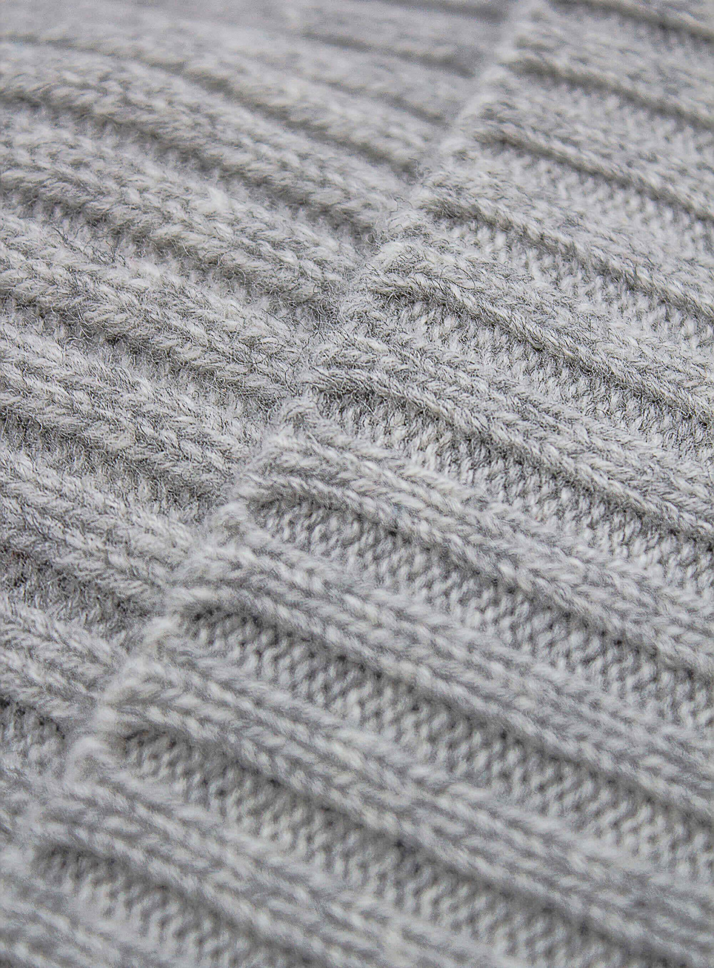 Oatmeal Wool-Cashmere Ribbed Beanie