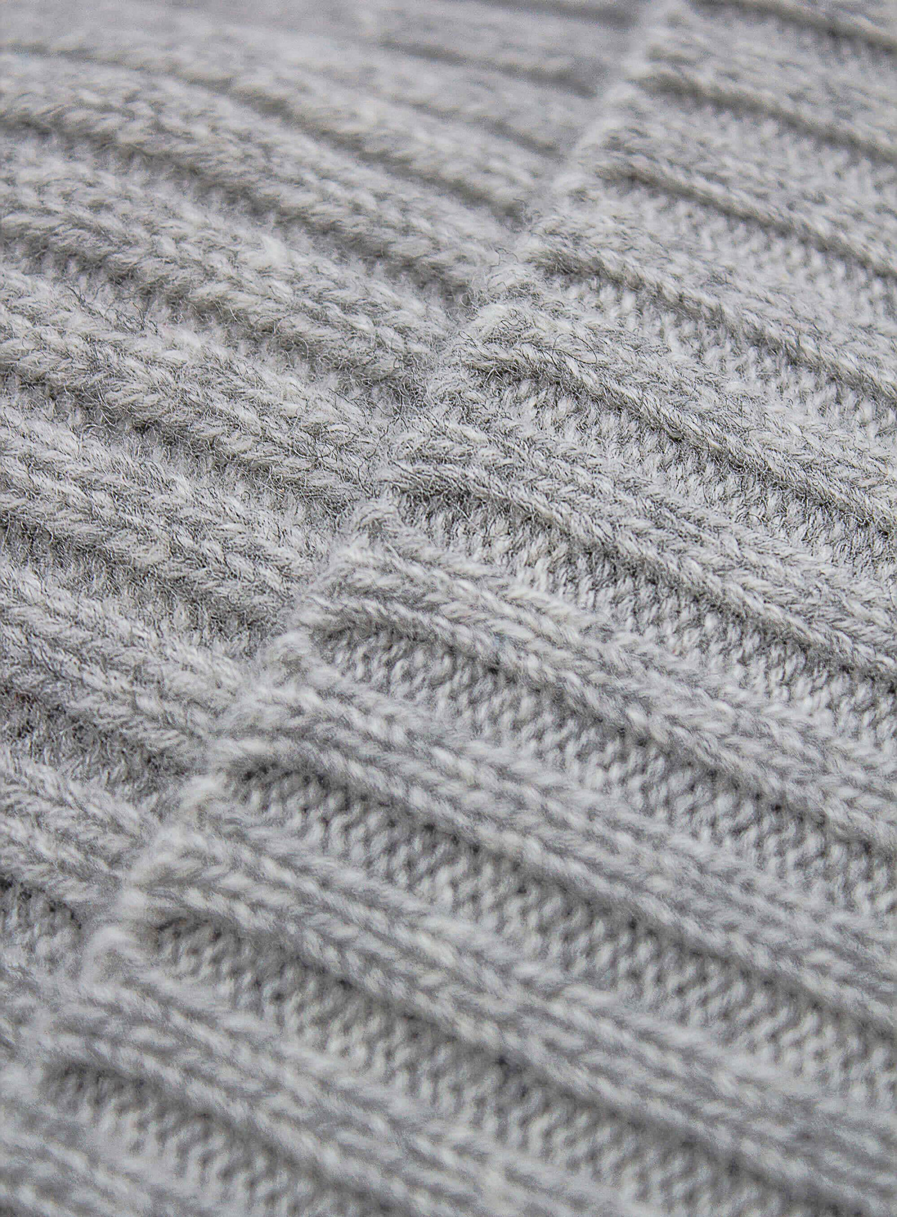 Oatmeal Wool-Cashmere Ribbed Beanie