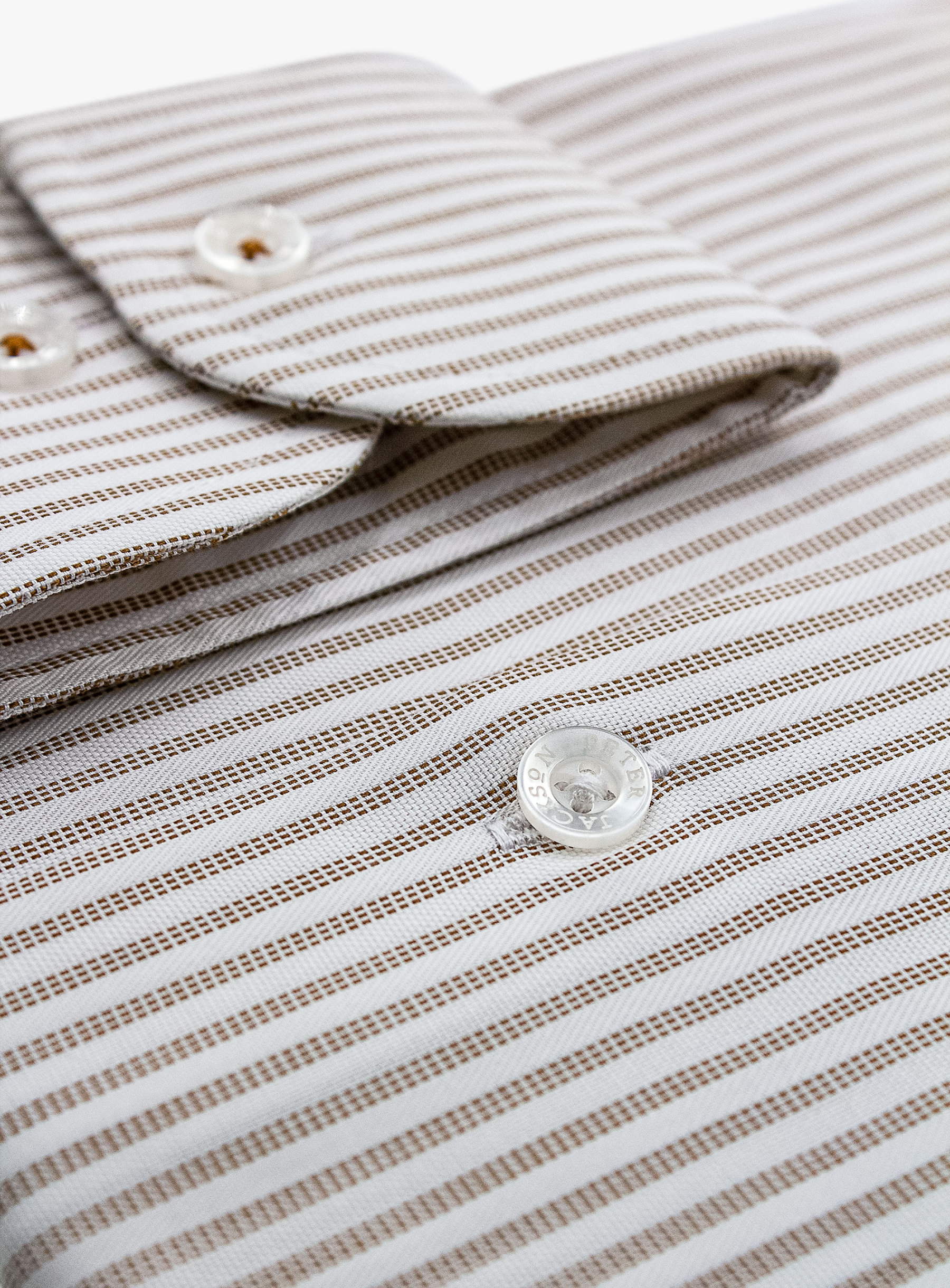 Milan Classic Stripe Chocolate Shirt