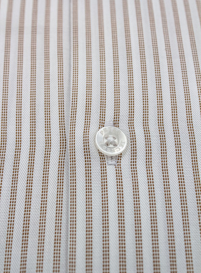 Milan Classic Stripe Chocolate Shirt