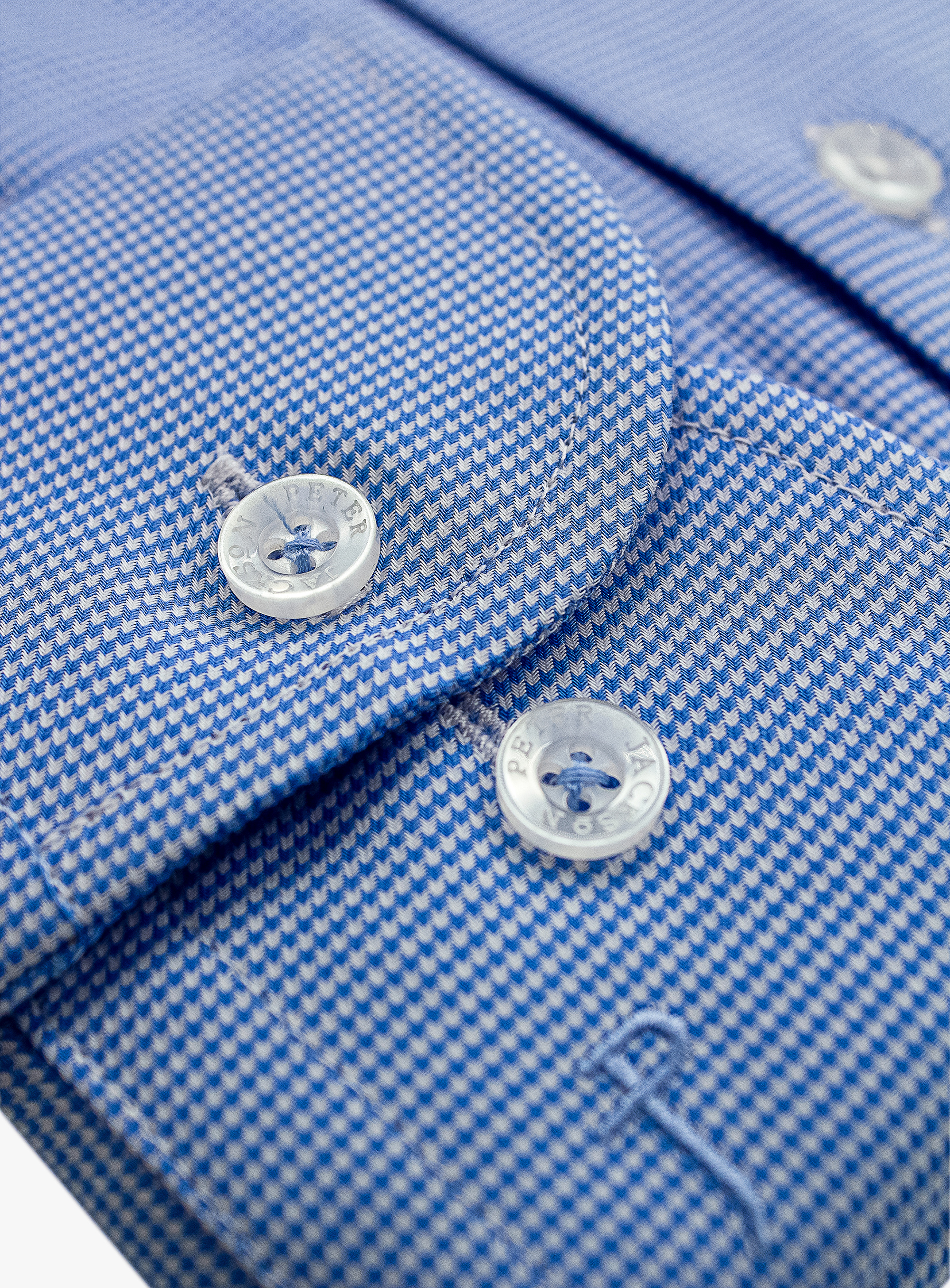 Milan Blue and White Puppytooth Shirt