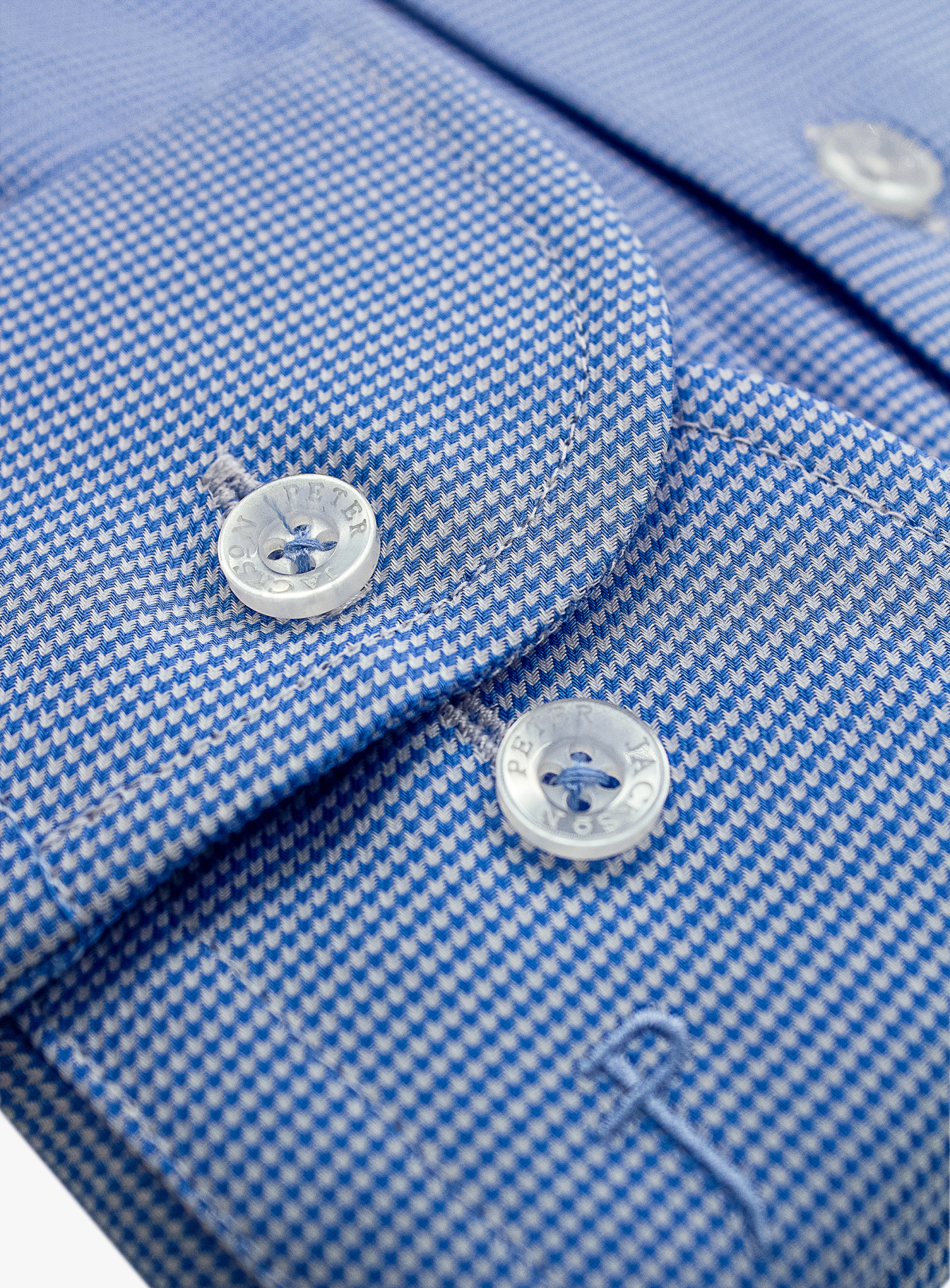 Milan Blue and White Puppytooth Shirt
