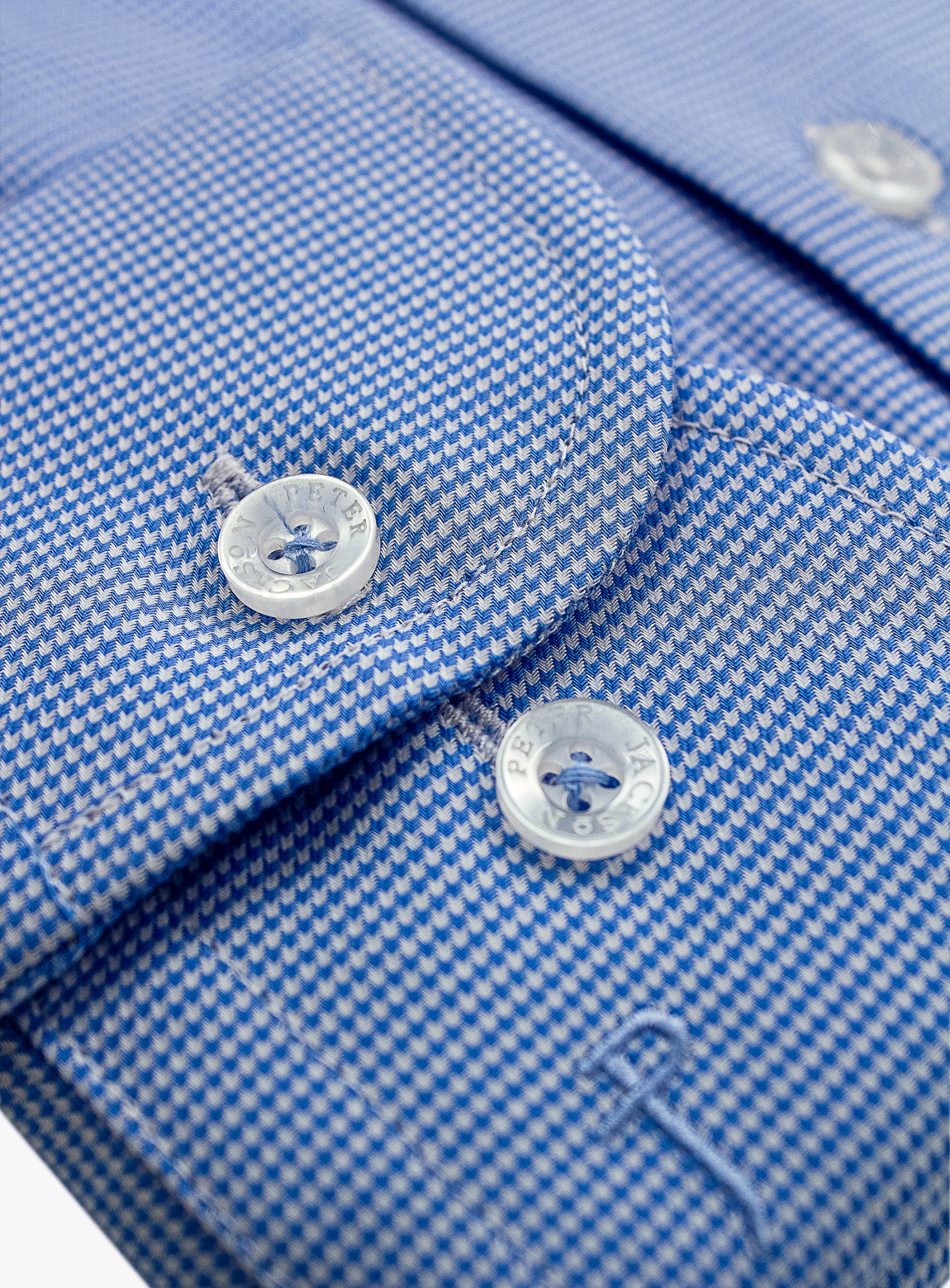 Milan Blue and White Puppytooth Shirt