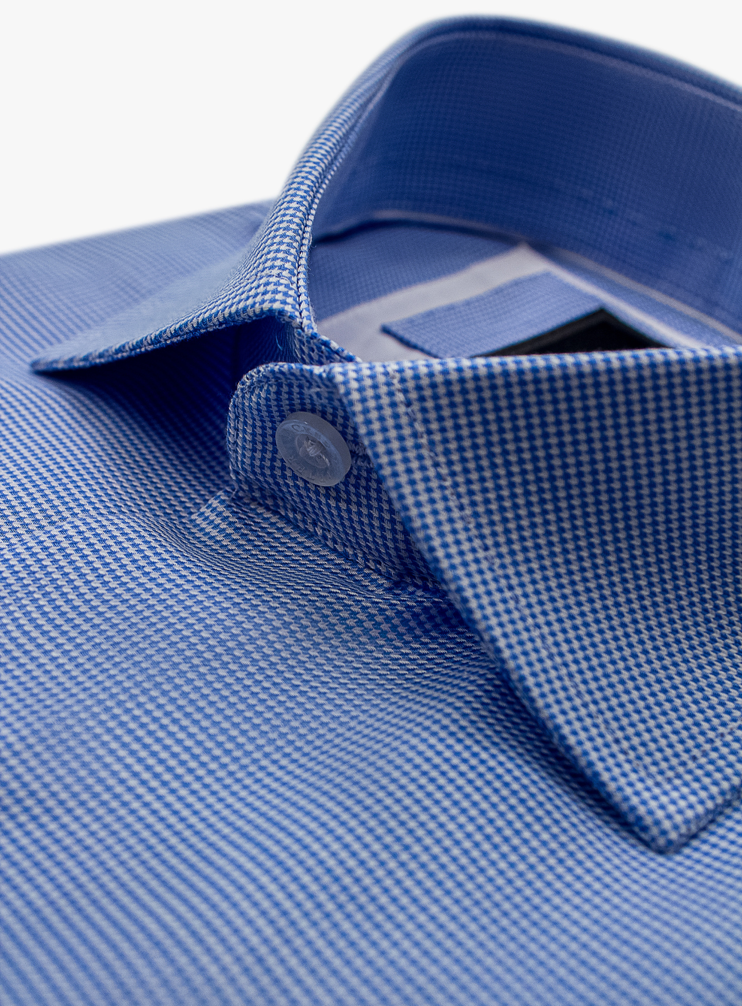 Milan Blue and White Puppytooth Shirt