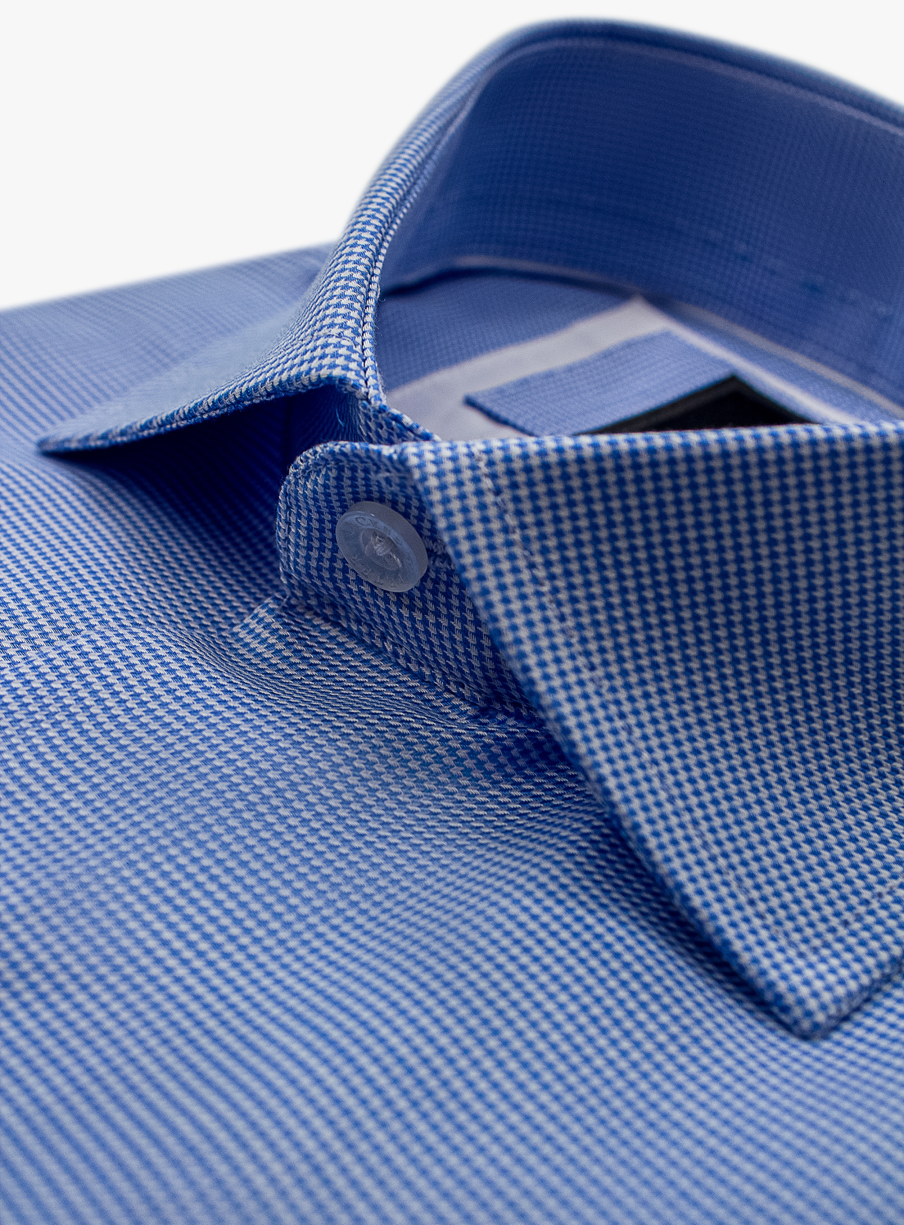 Milan Blue and White Puppytooth Shirt