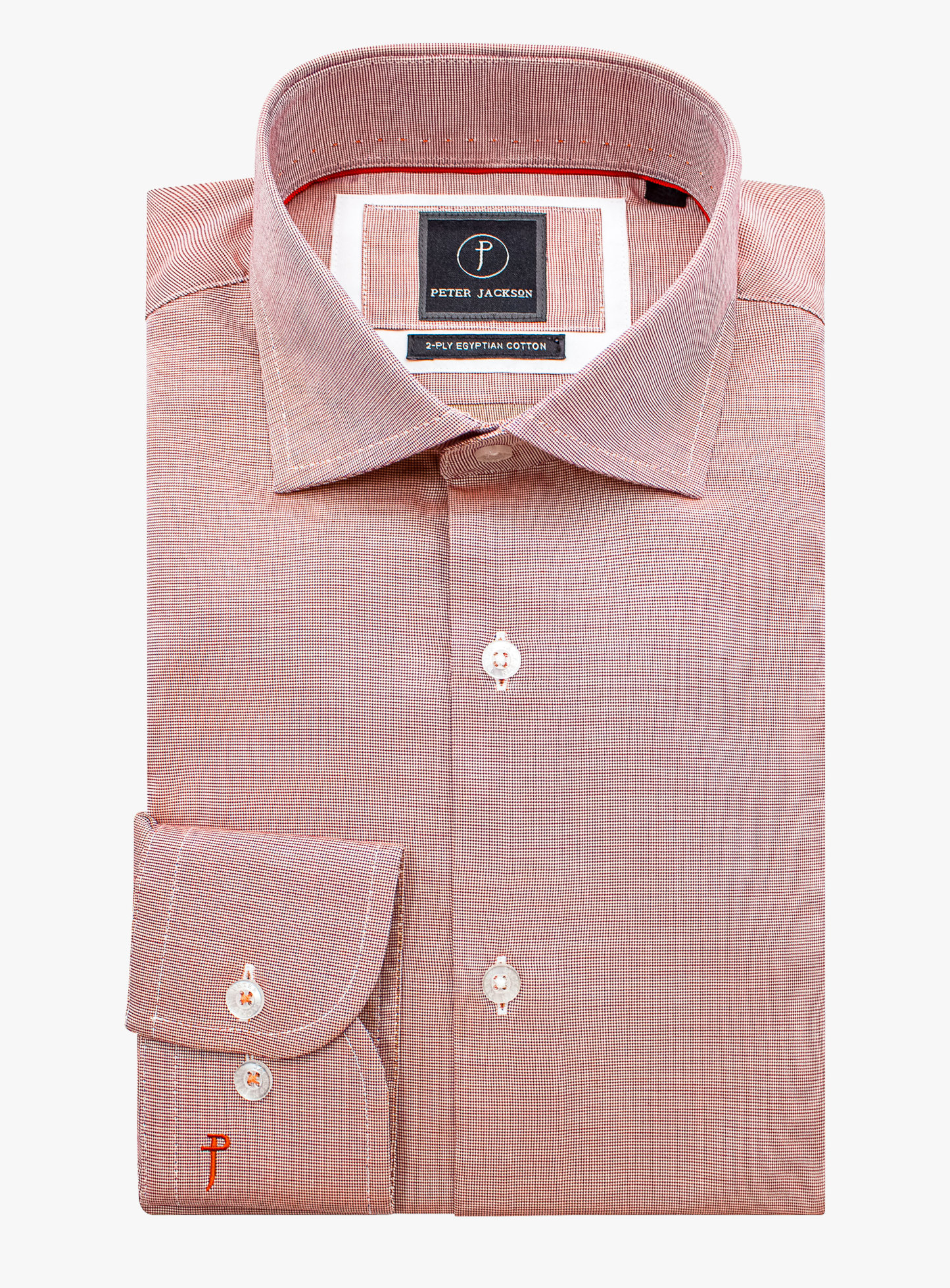 Milan Orange Micro Plain Shirt