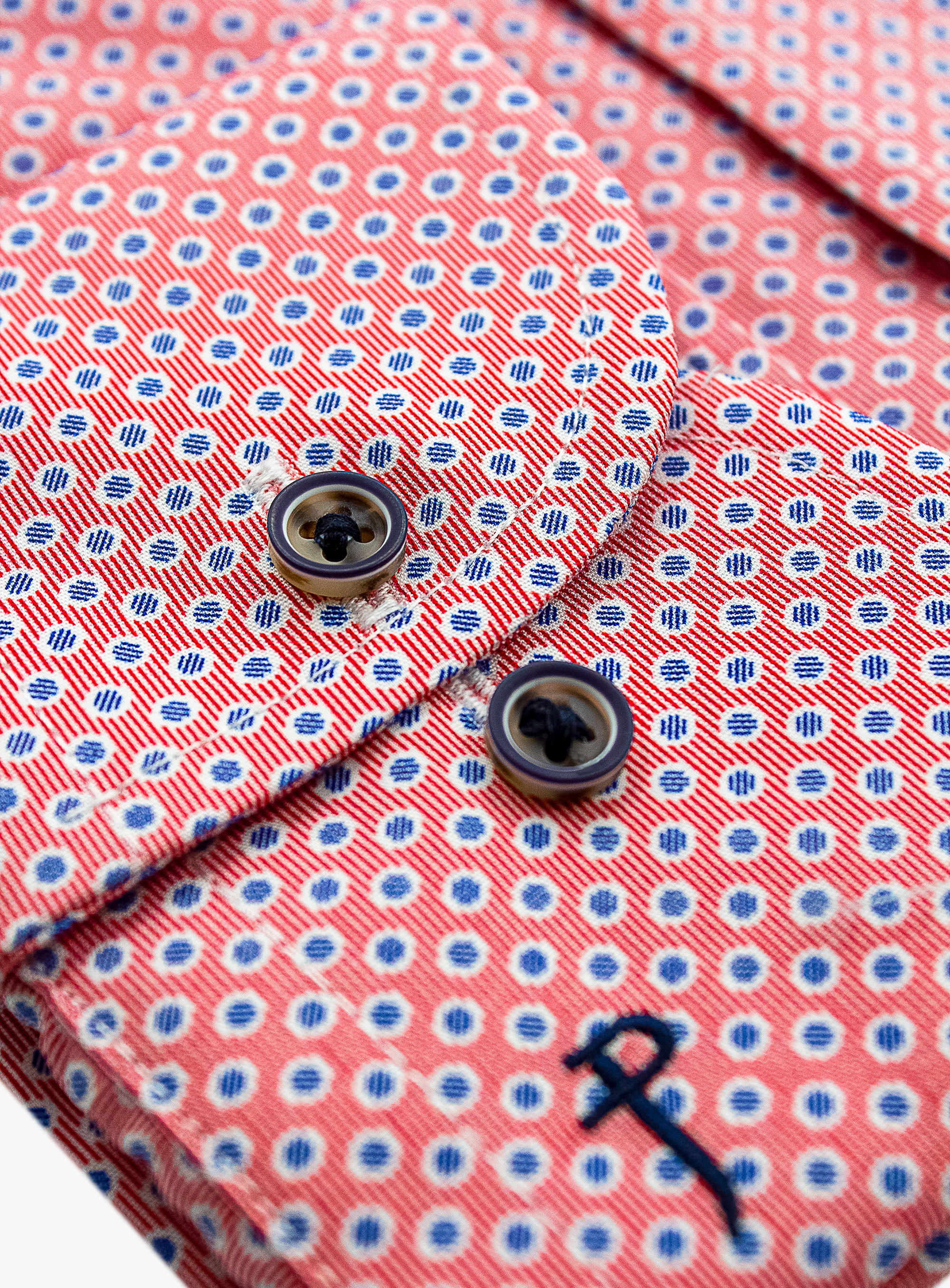 Bolzano Red and Blue Dot Print